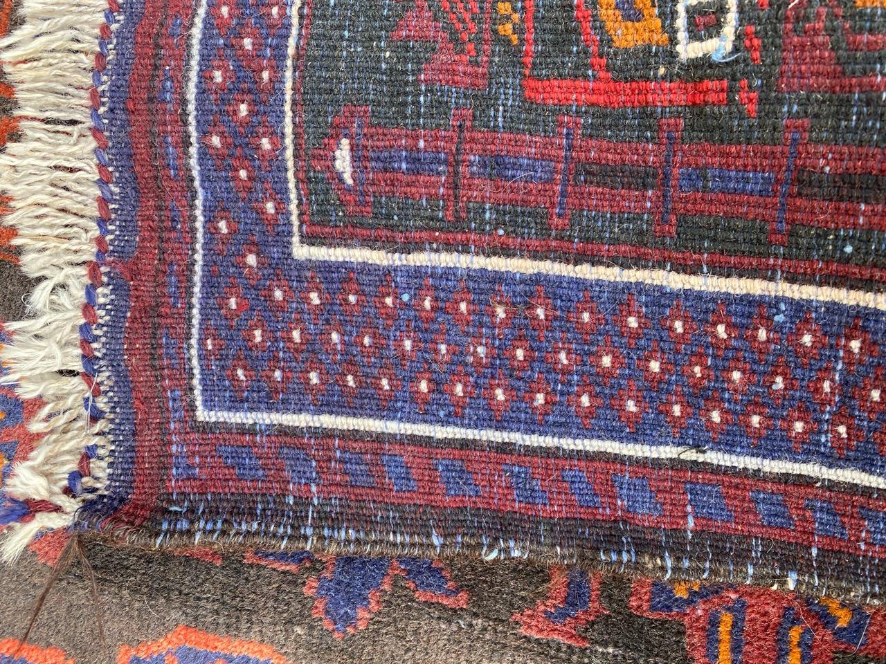 Beautiful Vintage Baluch Afghan Rug For Sale 10