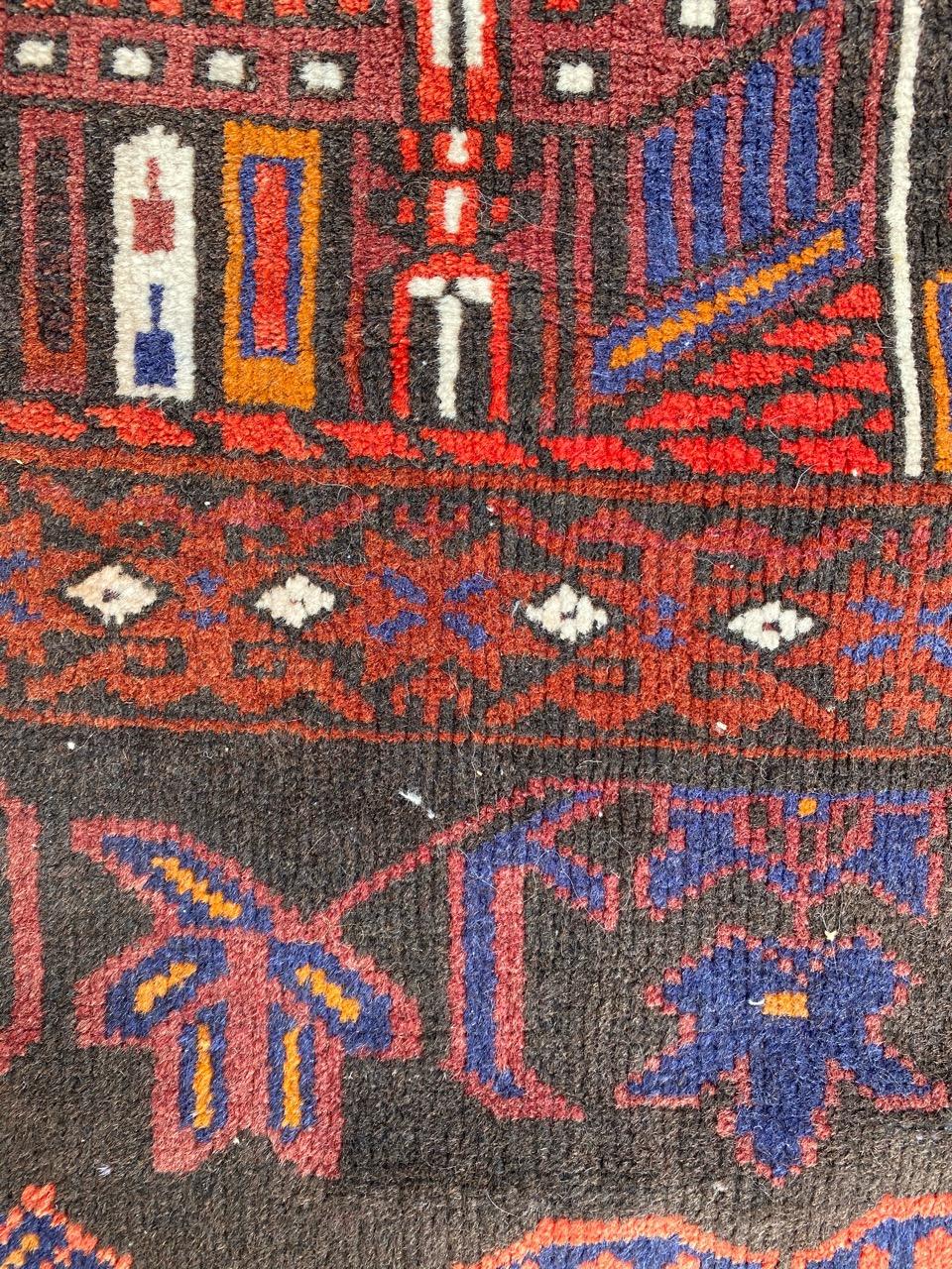 Beautiful Vintage Baluch Afghan Rug For Sale 2