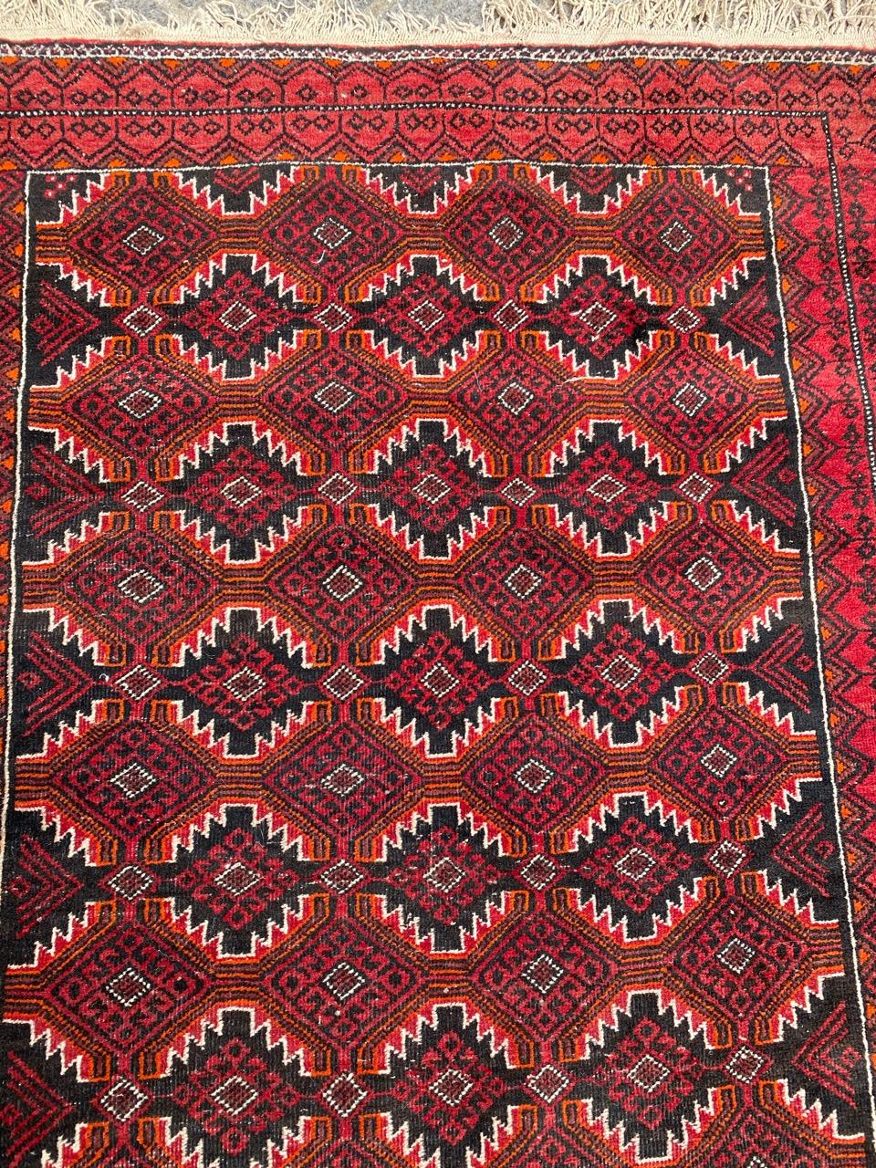 Tribal Bobyrug’s Beautiful Vintage Baluch Rug For Sale