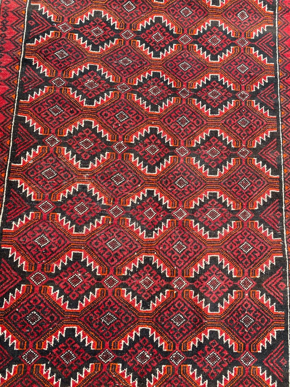 Afghan Bobyrug’s Beautiful Vintage Baluch Rug For Sale