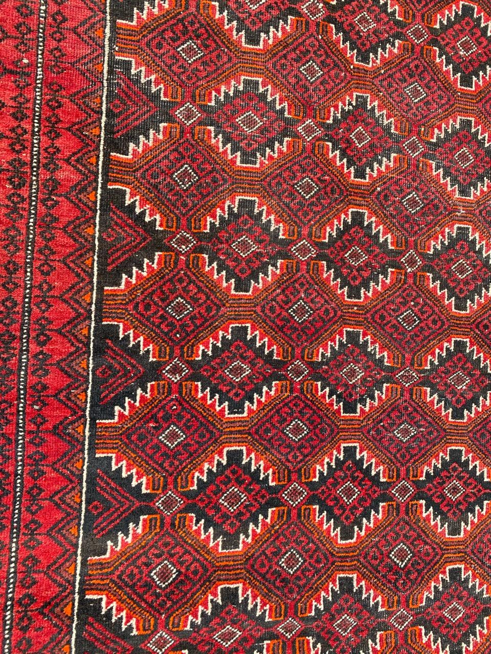 Wool Bobyrug’s Beautiful Vintage Baluch Rug For Sale