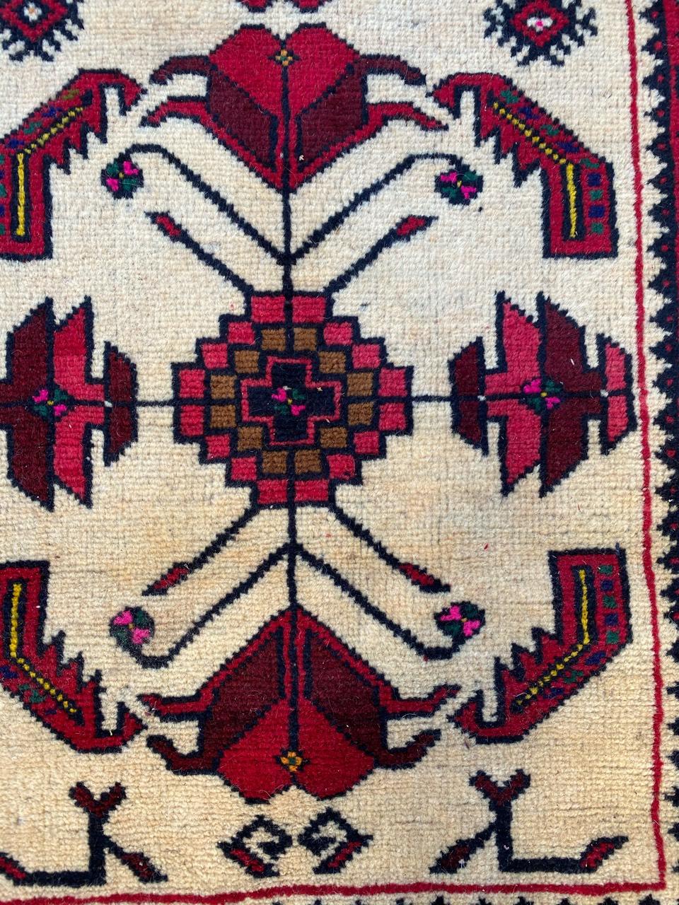 Afghan Bobyrug’s nice Beautiful Vintage Belutch Rug For Sale