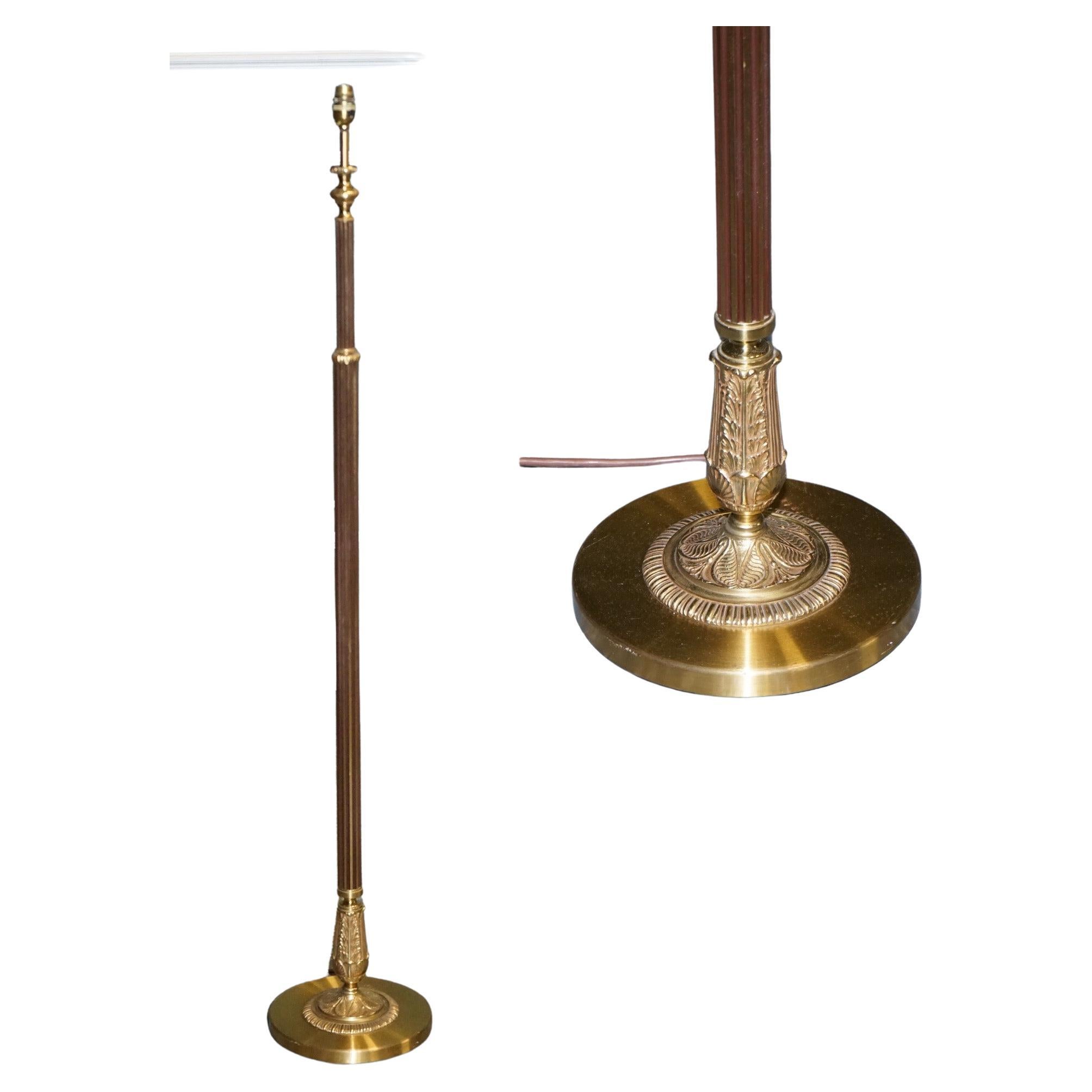 Beautiful Vintage Brass Floor Lamp For Sale