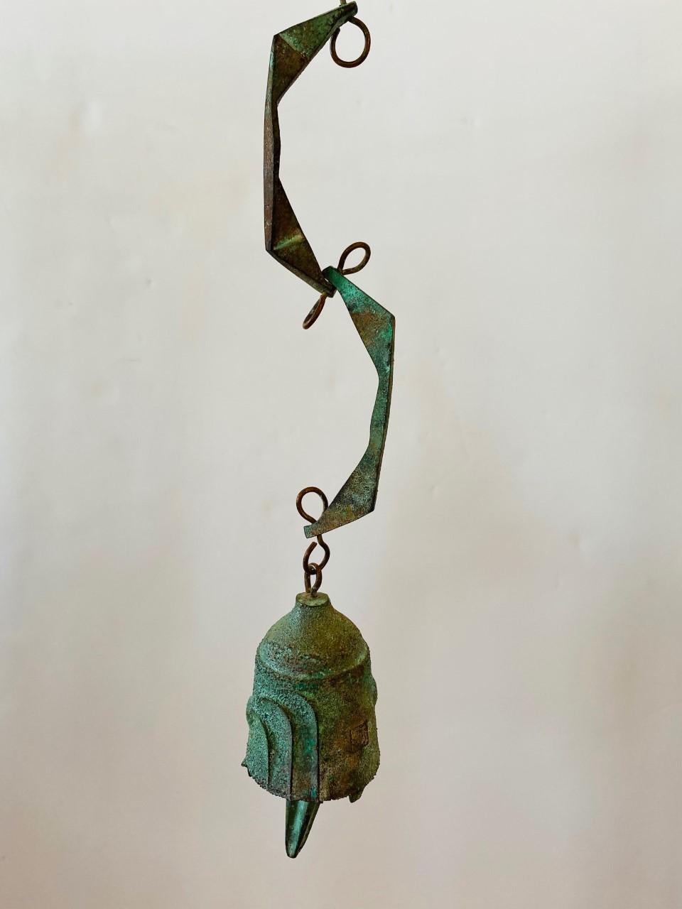 Beautiful Vintage Bronze Bell by Paolo Soleri 3