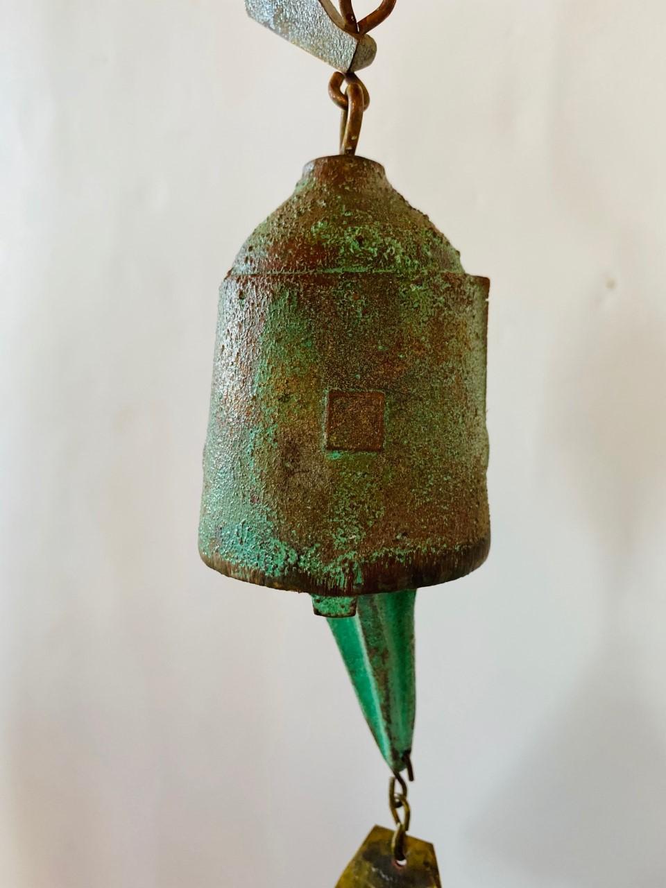 North American Beautiful Vintage Bronze Bell by Paolo Soleri