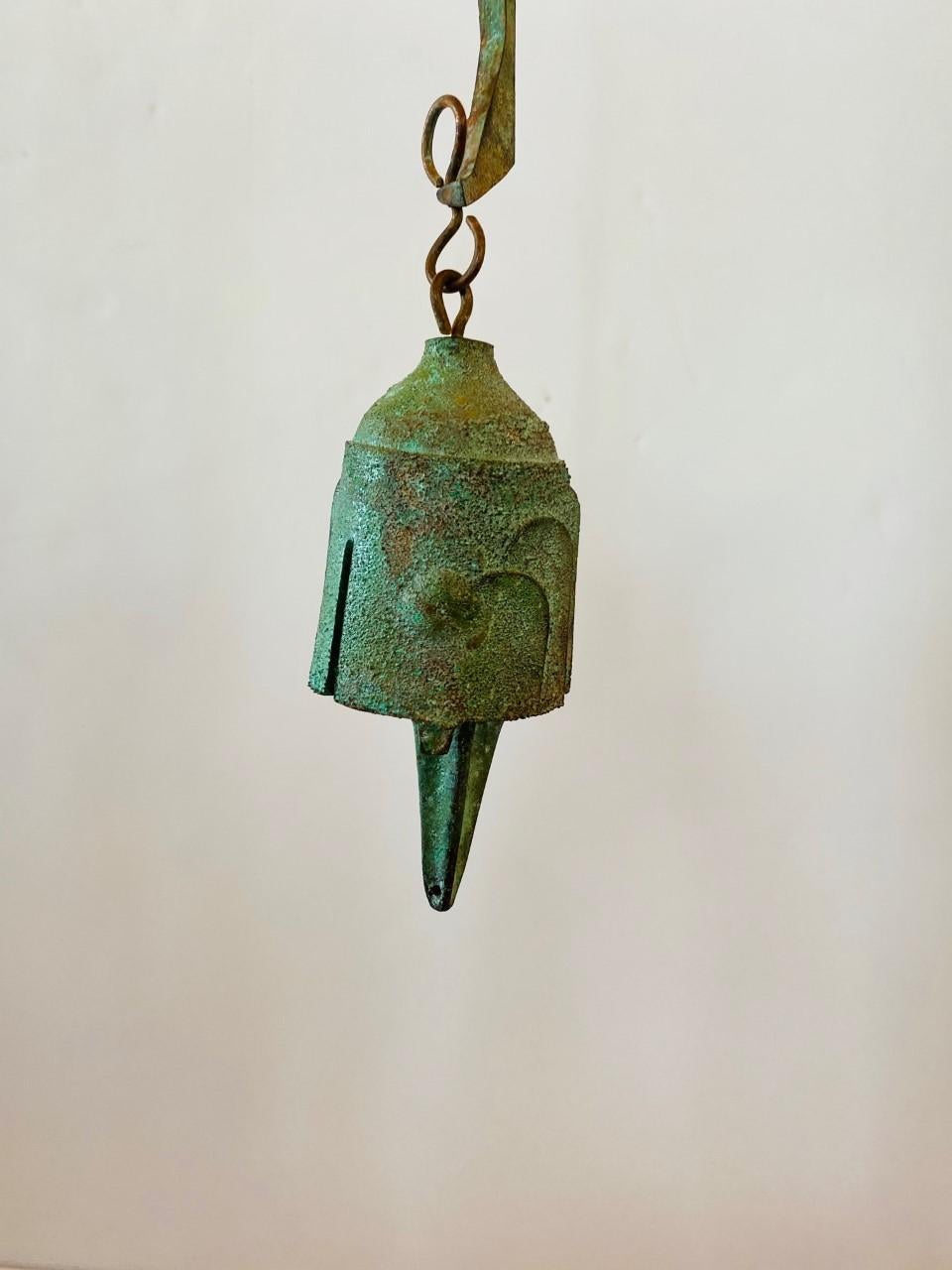 Mid-Century Modern Beautiful Vintage Bronze Bell by Paolo Soleri