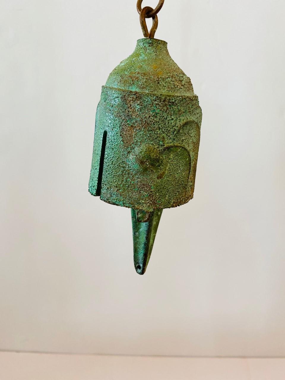 Beautiful Vintage Bronze Bell by Paolo Soleri In Good Condition In San Diego, CA