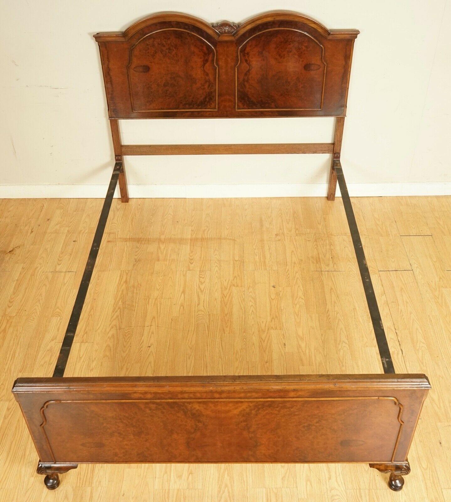 vintage wooden double bed frame