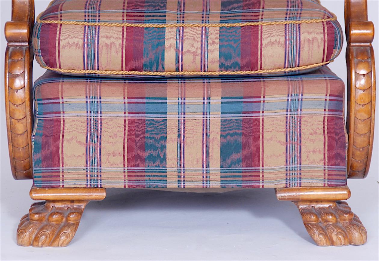 Mid-Century Modern Beautiful Vintage Carved Armchair, 1920s