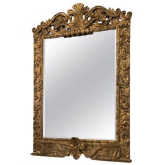 Beautiful  Large Vintage Carved Italian Style Gold Wall Mirror