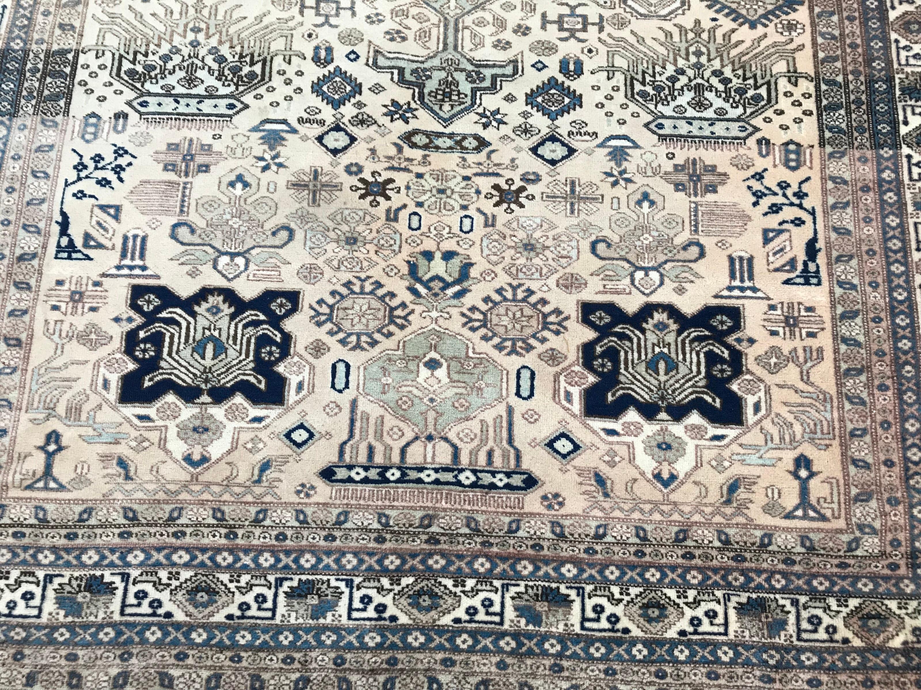Azerbaijani Beautiful Vintage Caucasian Azerbaijan Rug