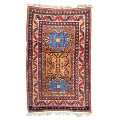 Beautiful Vintage Caucasian Shirwan Design Sinkiang Rug