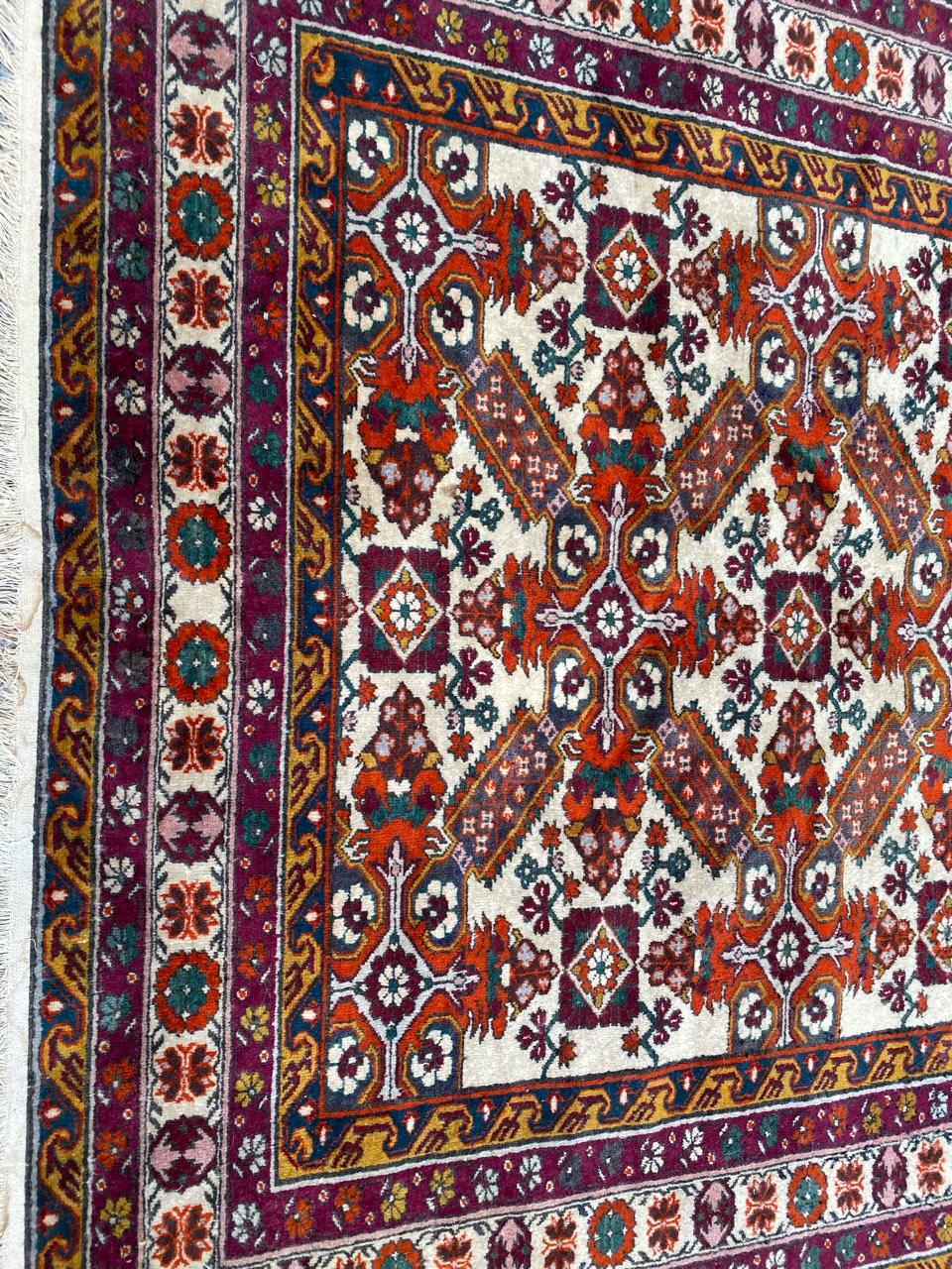 Bobyrugs schöner kaukasischer Schirwan-Teppich im Vintage-Stil (Kasachisch) im Angebot