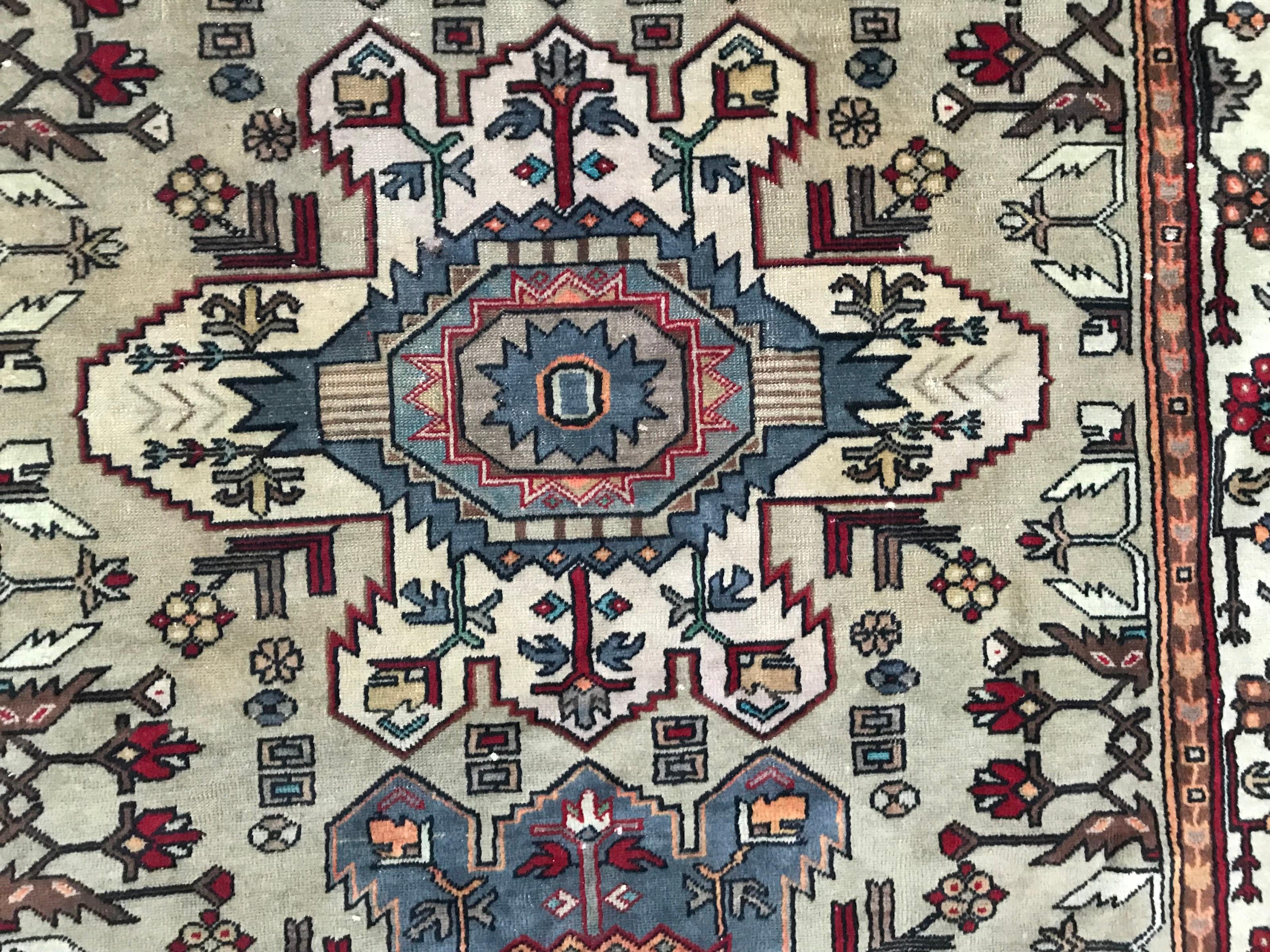 Azerbaïdjanais Bobyrug's Beautiful Vintage Caucasian Shirwan Rug (tapis caucasien vintage de Shirwan) en vente