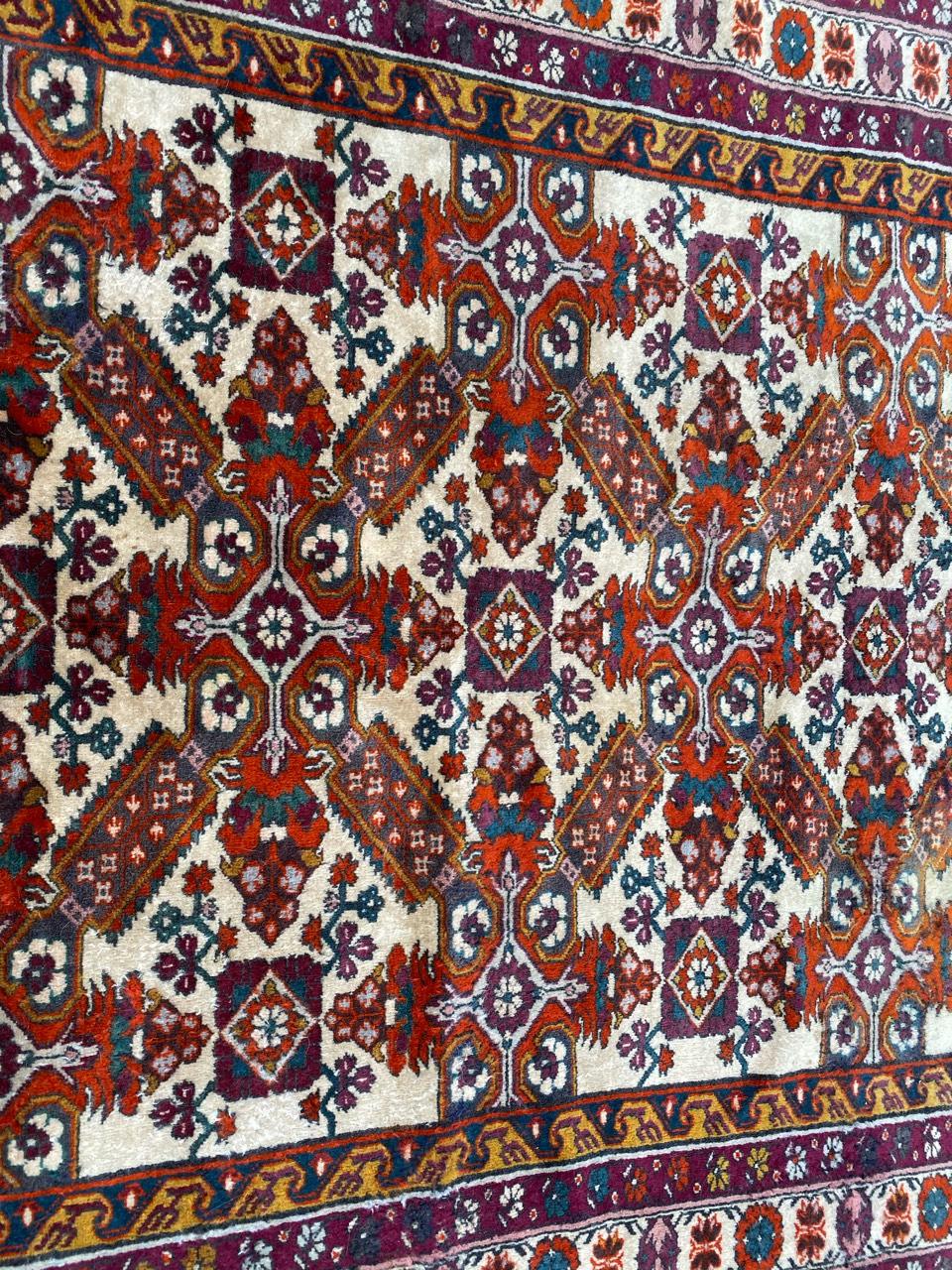 Bobyrugs schöner kaukasischer Schirwan-Teppich im Vintage-Stil (Aserbaidschanisch) im Angebot