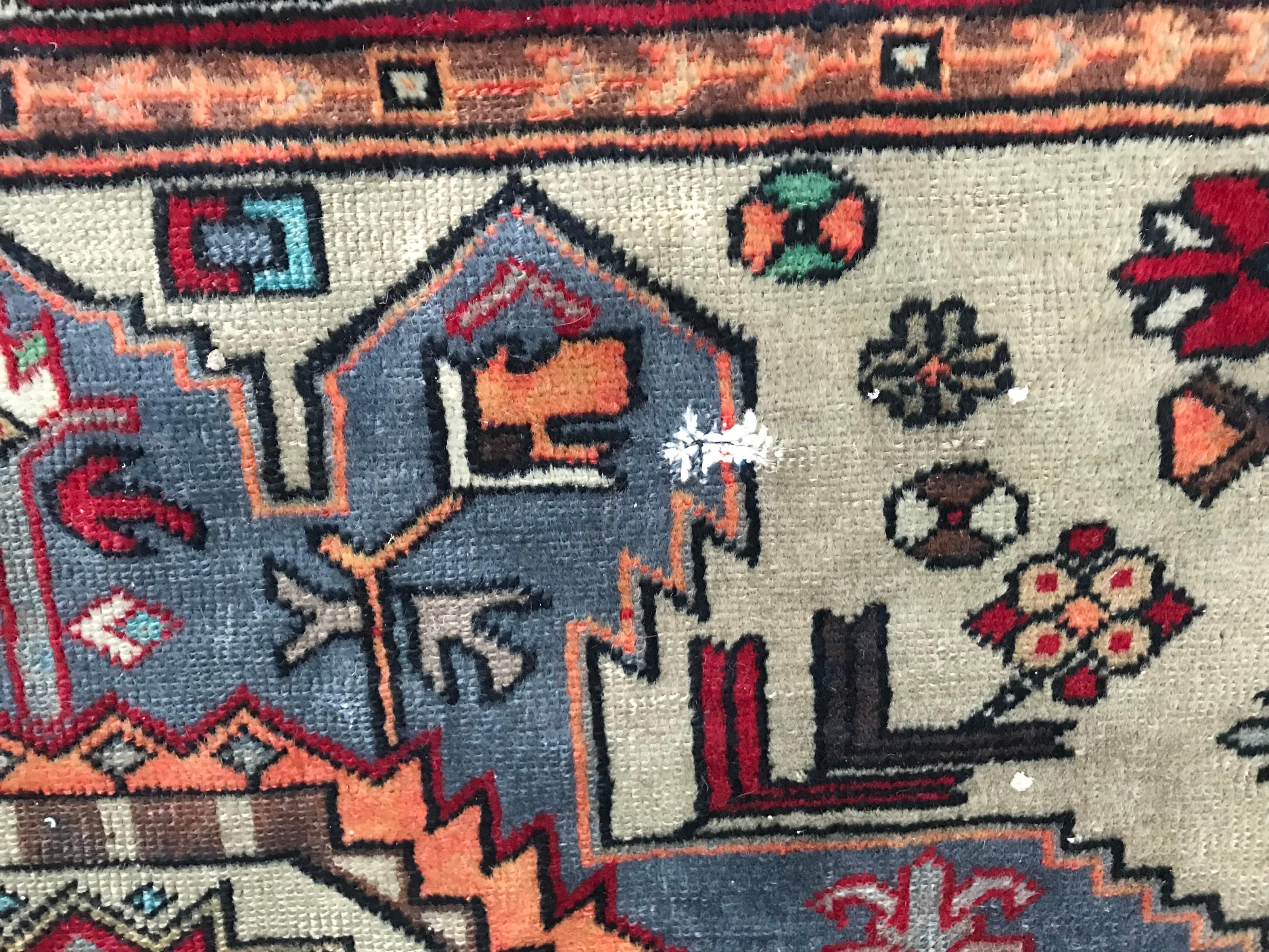 Coton Bobyrug's Beautiful Vintage Caucasian Shirwan Rug (tapis caucasien vintage de Shirwan) en vente