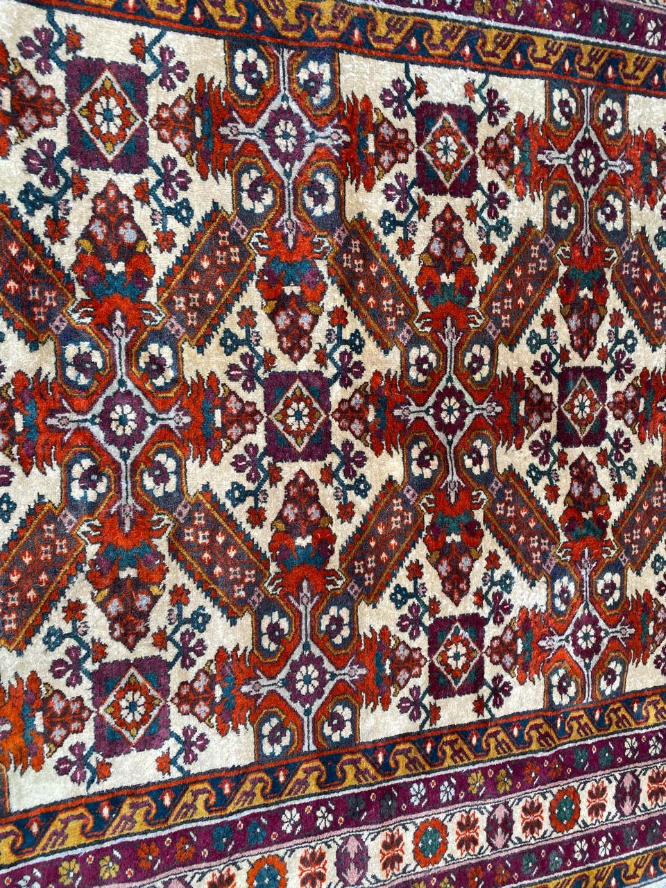 Bobyrugs schöner kaukasischer Schirwan-Teppich im Vintage-Stil (Baumwolle) im Angebot