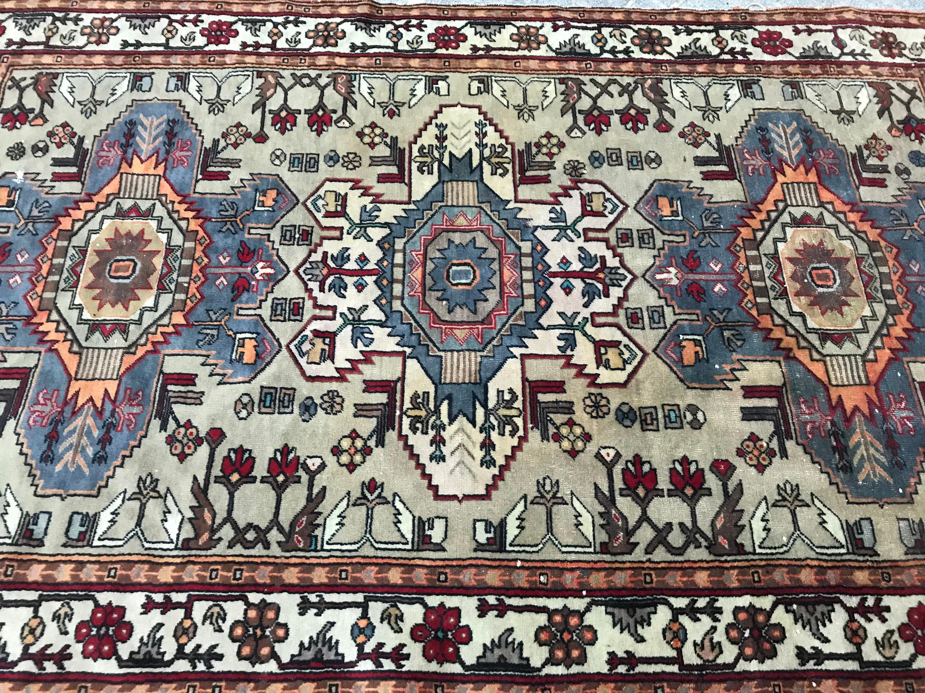 Bobyrug's Beautiful Vintage Caucasian Shirwan Rug (tapis caucasien vintage de Shirwan) en vente 1