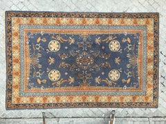 Beautiful Vintage Chinese Design French Knotted Rug