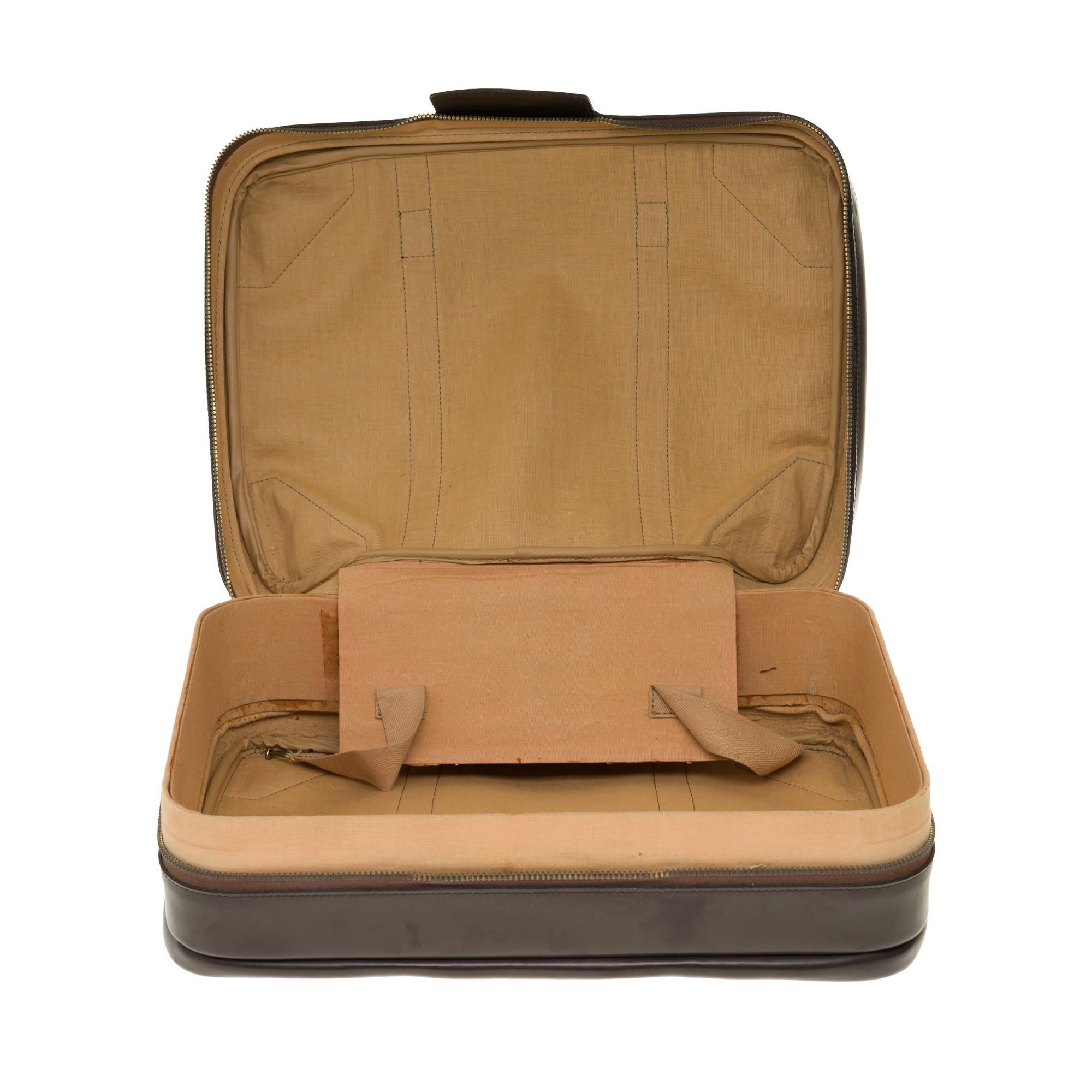 Beautiful vintage Christian Dior mini Suitcase in brown monogram canvas&leather In Good Condition In Paris, IDF