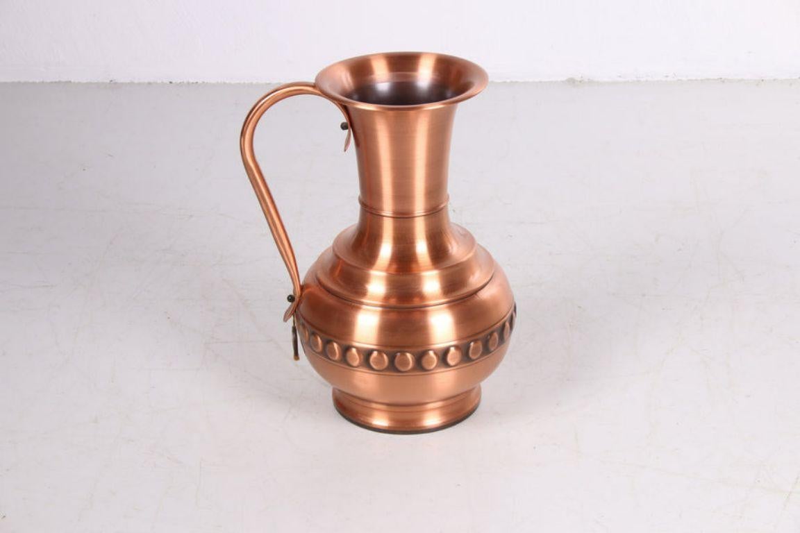 Mid-Century Modern Beautiful Vintage Copper Jug or Vase of the Brand SKS For Sale