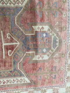 Bobyrug’s Beautiful Vintage Faded Turkish Rug