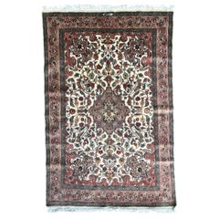 Beautiful Vintage Fine Pakistani Silk and Wool Rug