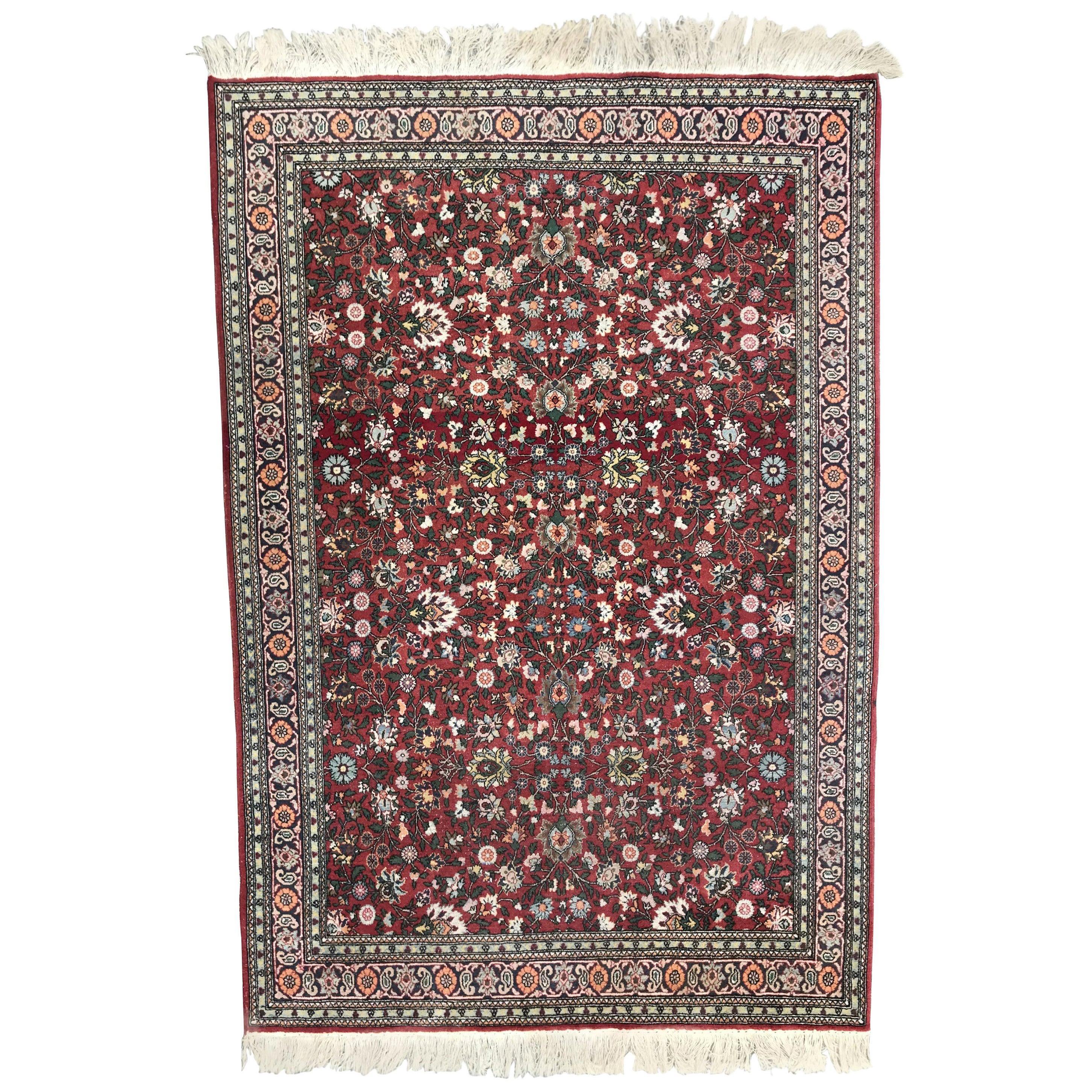 Beautiful Vintage Fine Turkish Hereke Rug