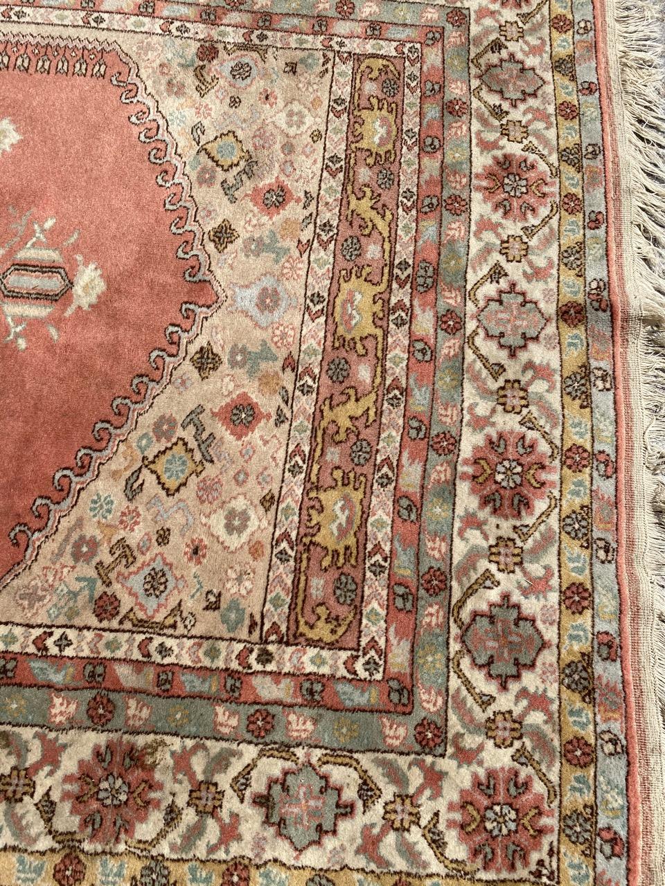 Hand-Knotted Bobyrug’s Beautiful Vintage Fine Turkish Rug For Sale