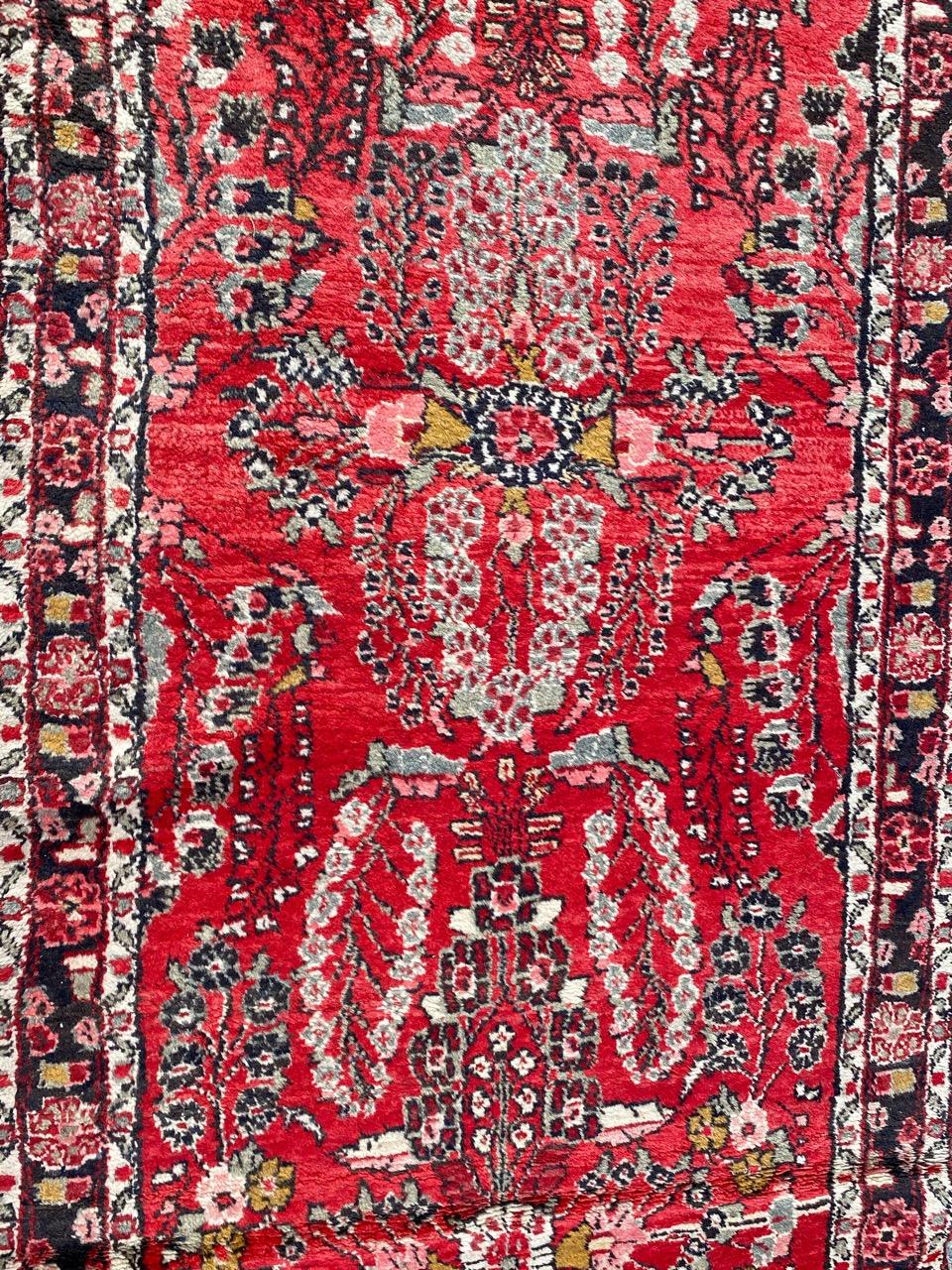 Annodato a mano Bellissimo runner Moussel dal design floreale vintage in vendita