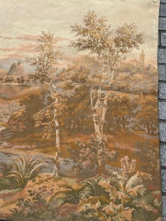 Beautiful vintage French Aubusson Style Jacquard Tapestry "shepherds"