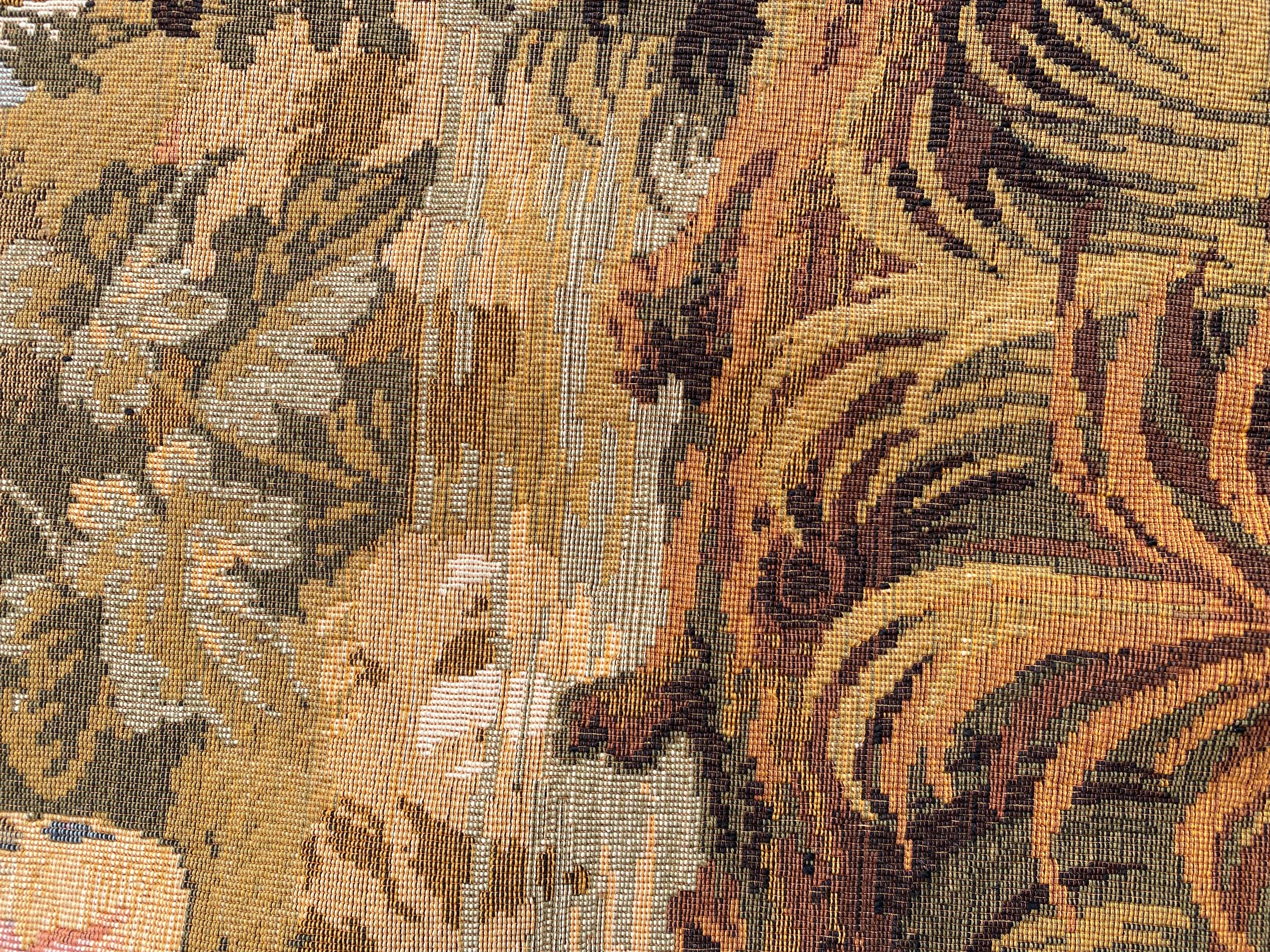 Bobyrug’s Vintage French Aubusson Style Jaquar Tapestry « pastoral loves » For Sale 7