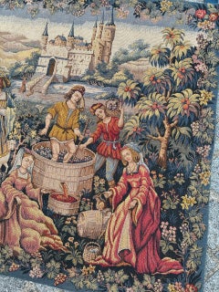 Bobyrug’s Beautiful vintage French jacquard tapestry Aubusson style