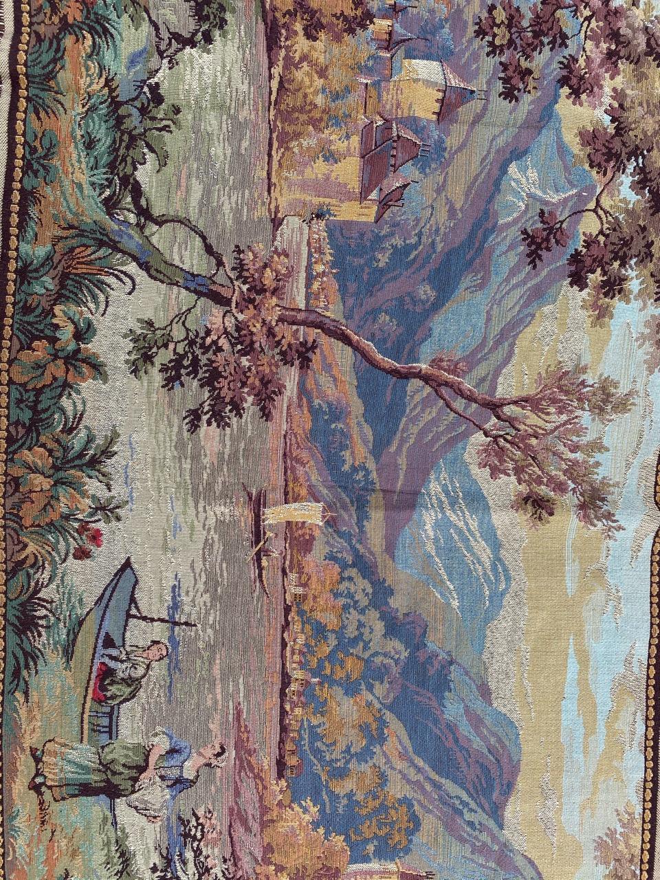 Beautiful Vintage French Jaquar Tapestry Aubusson Style 4