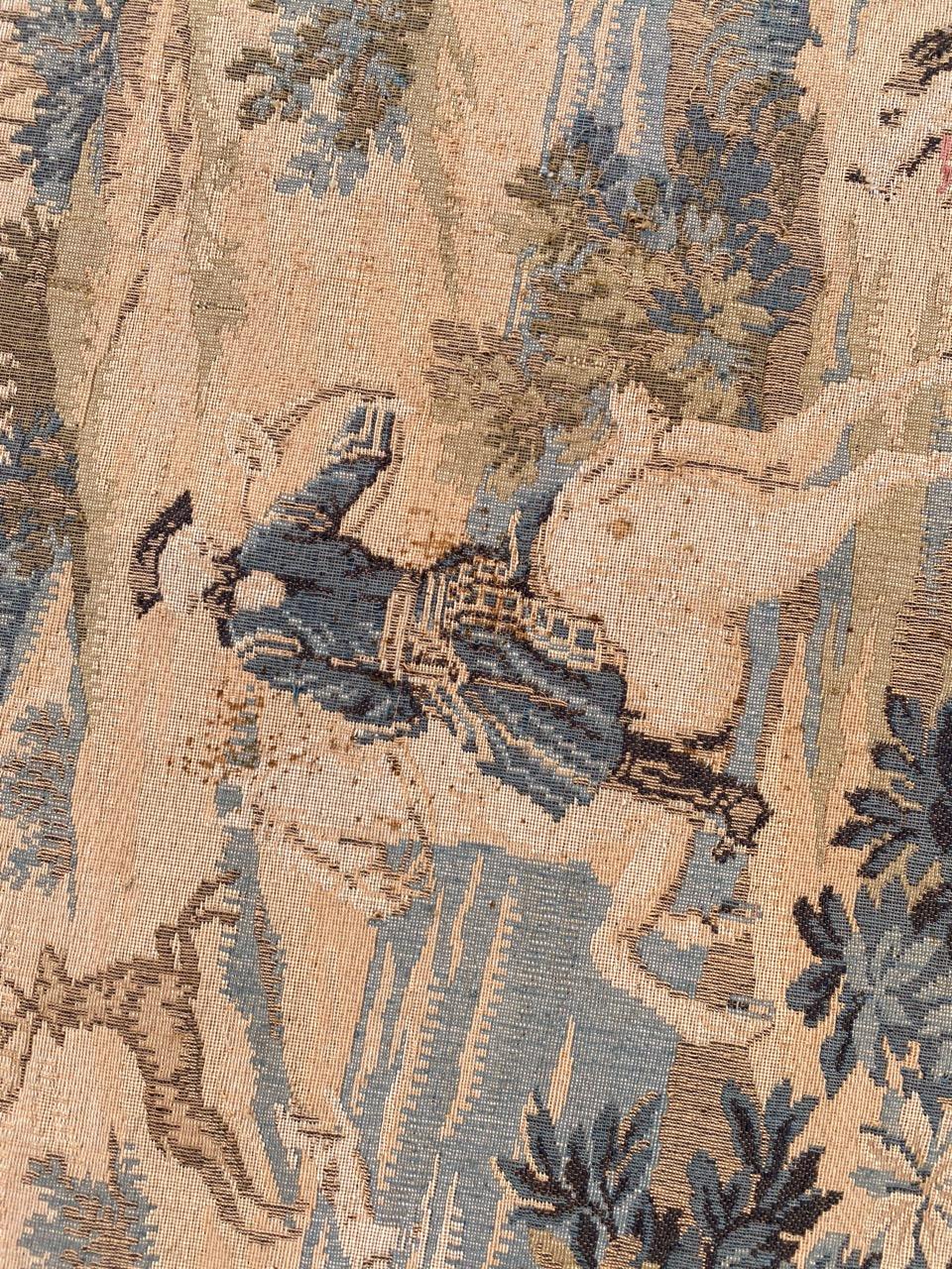 Beautiful Vintage French Jaquar Tapestry Aubusson Style 13