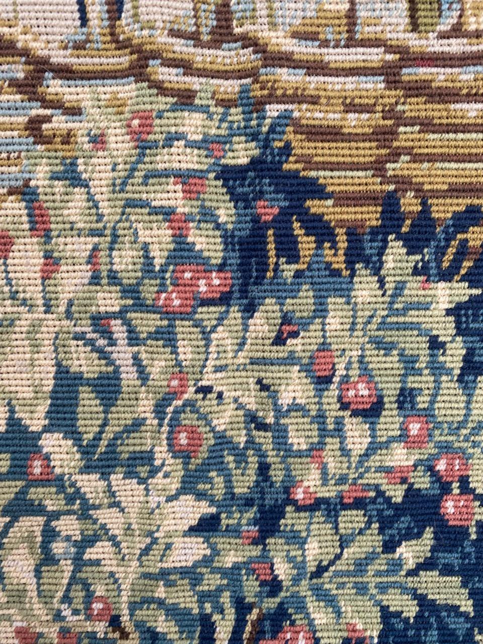 Beautiful Vintage French Needlepoint Tapestry 1
