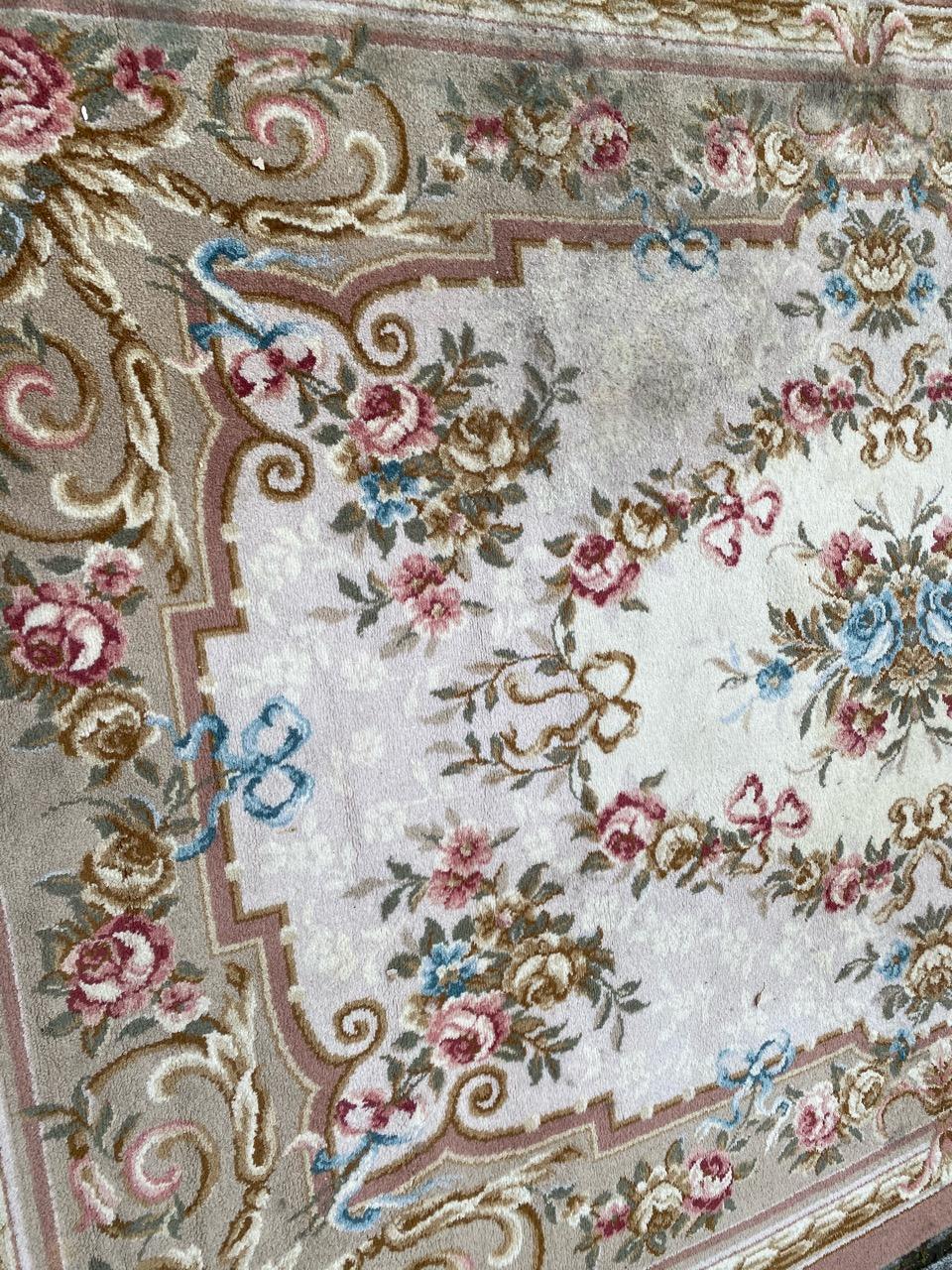 Beautiful Vintage french Savonnerie Style Rug 3