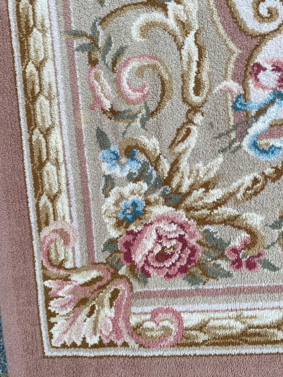 Beautiful Vintage french Savonnerie Style Rug 4
