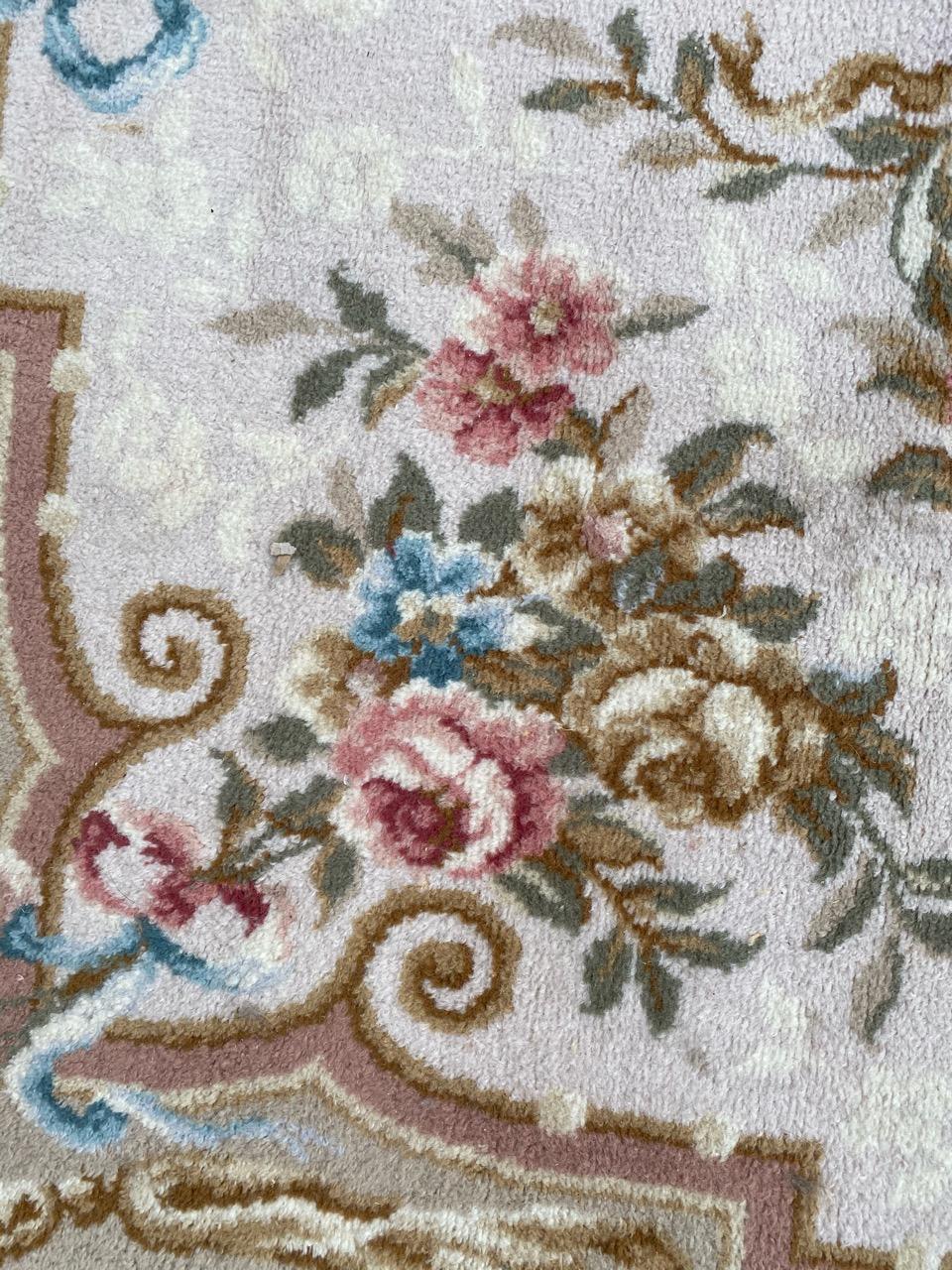 Beautiful Vintage french Savonnerie Style Rug 5