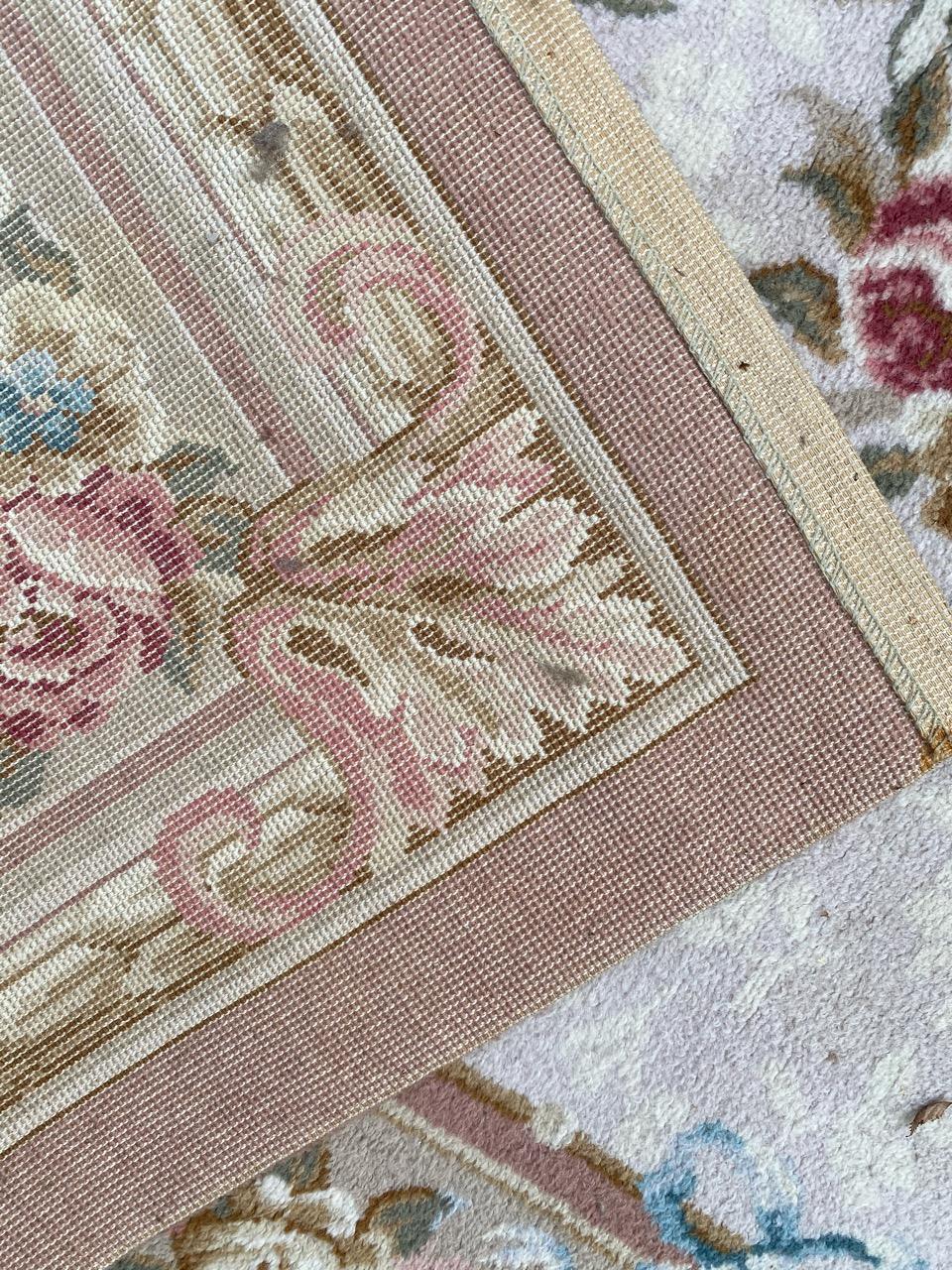 Beautiful Vintage french Savonnerie Style Rug 7