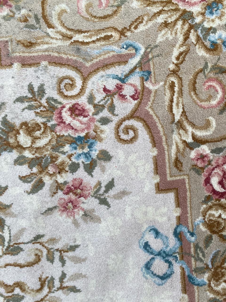 Aubusson Beautiful Vintage french Savonnerie Style Rug