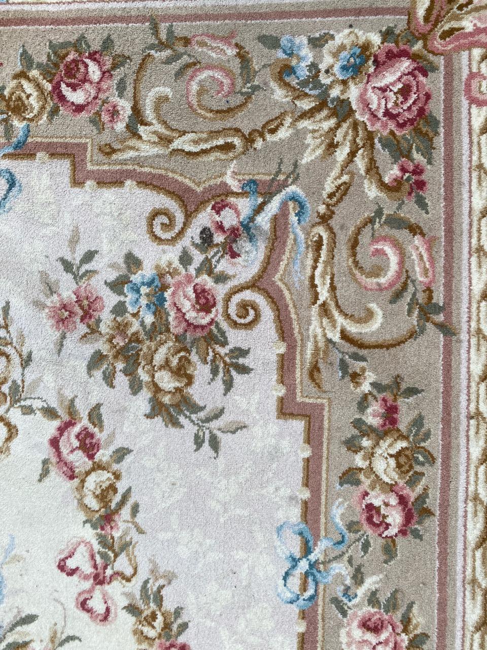 20th Century Beautiful Vintage french Savonnerie Style Rug