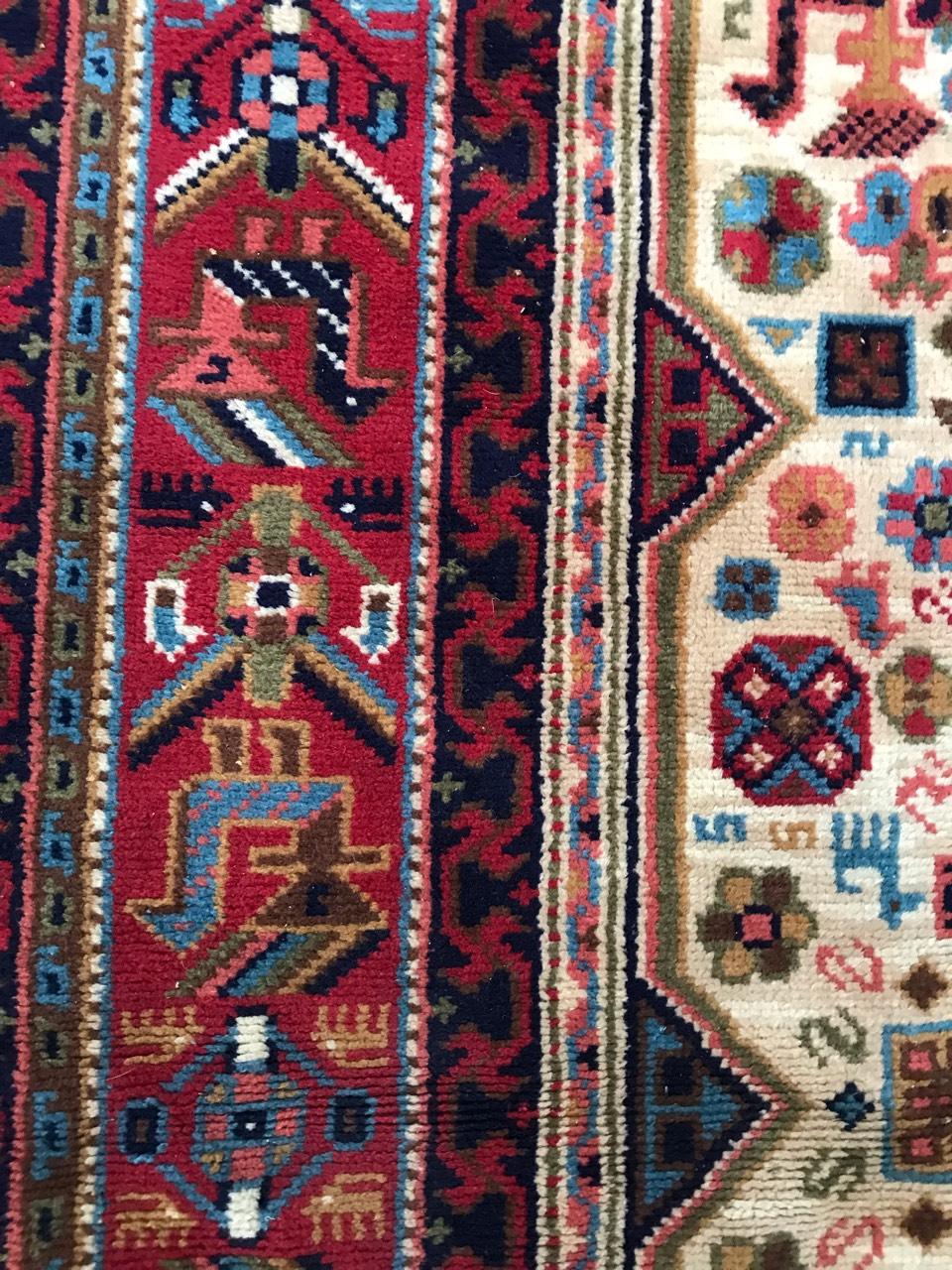 Bobyrug’s Beautiful Vintage French Shiraz Style Rug For Sale 5