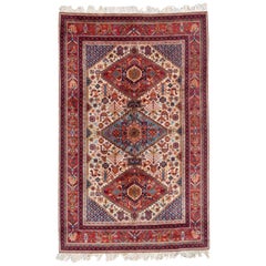 Bobyrug’s Beautiful Vintage French Shiraz Style Rug