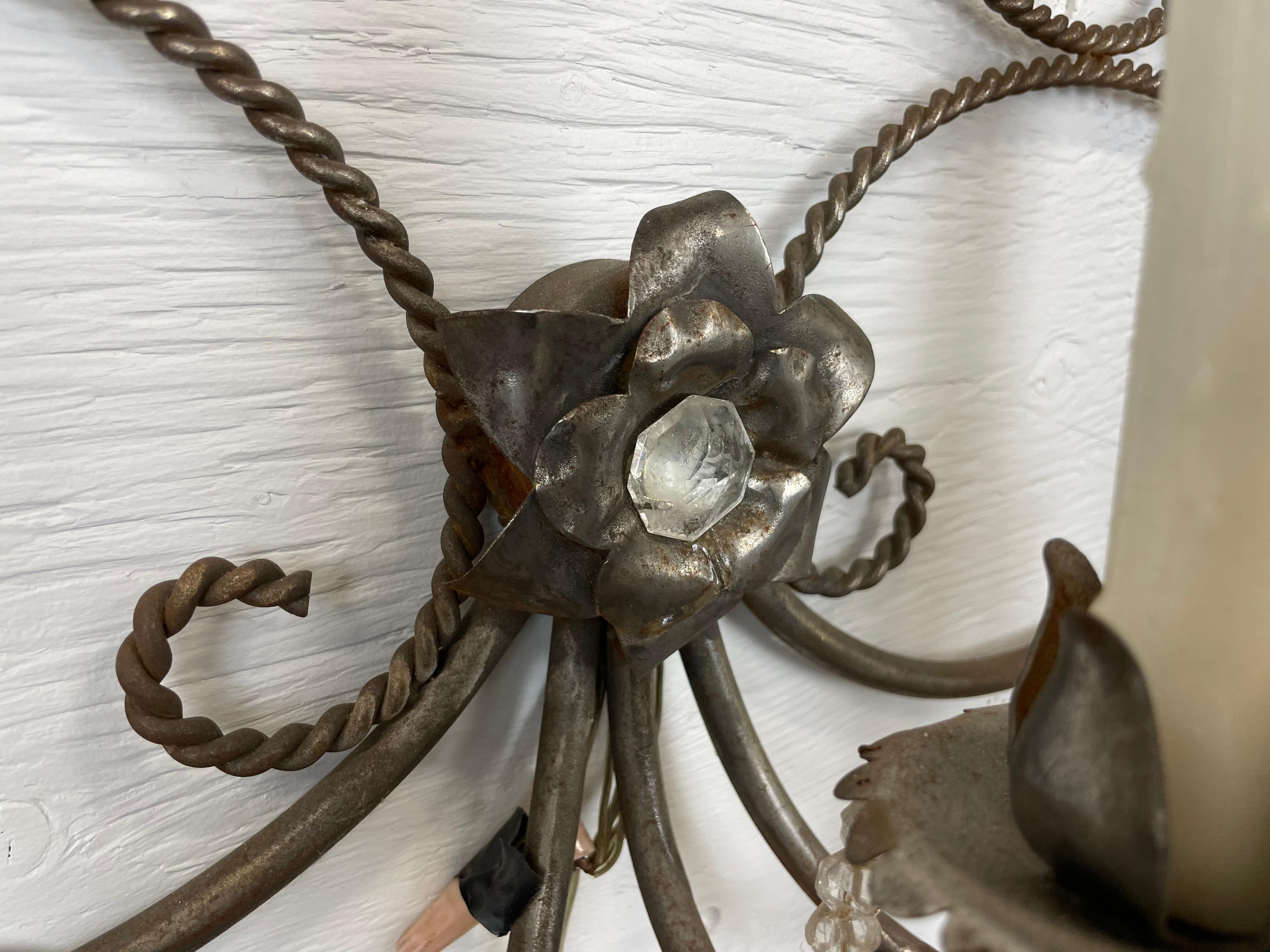 Beautiful Vintage French Six Candle Wall Sconce 2