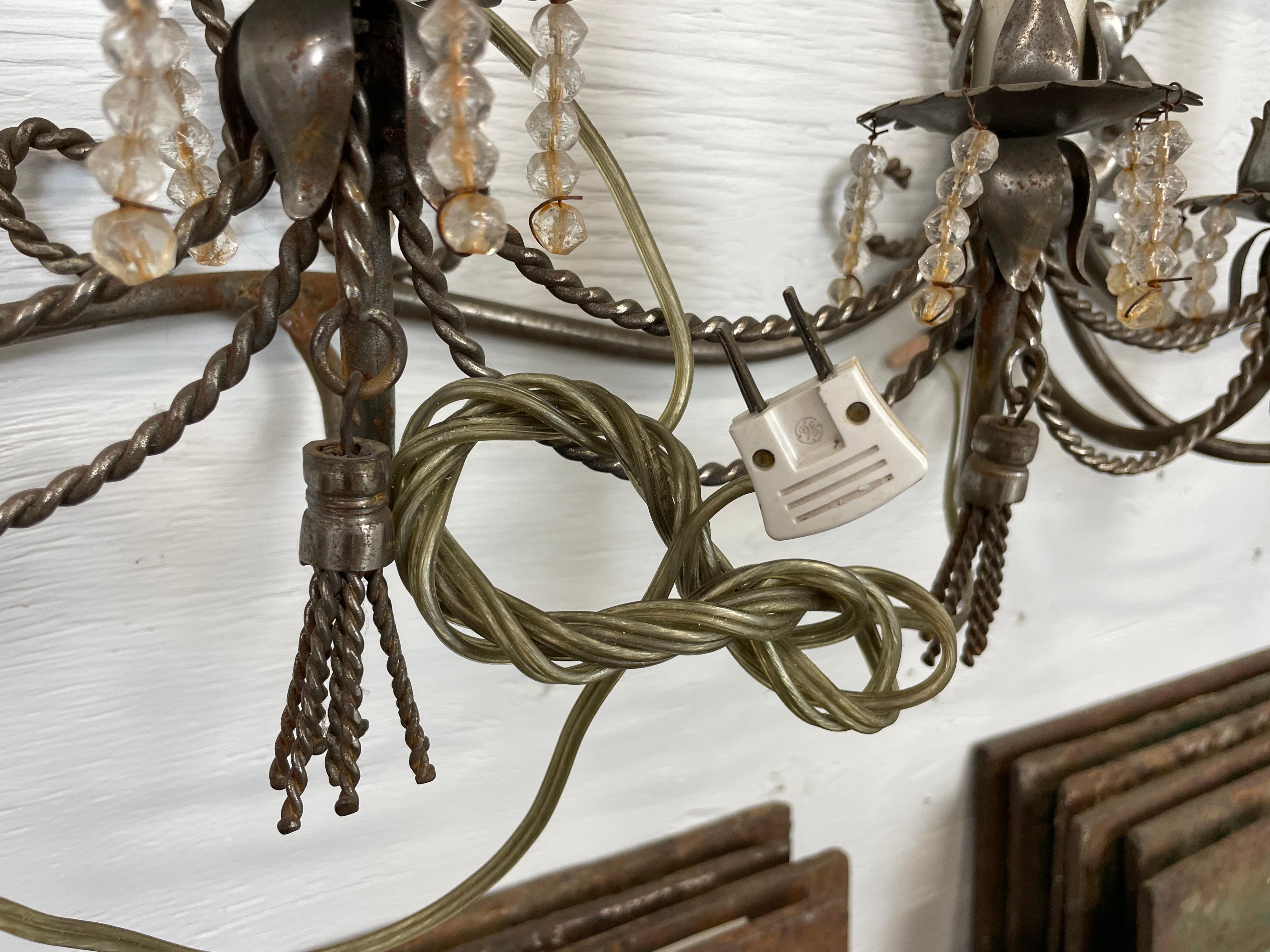 Beautiful Vintage French Six Candle Wall Sconce 3