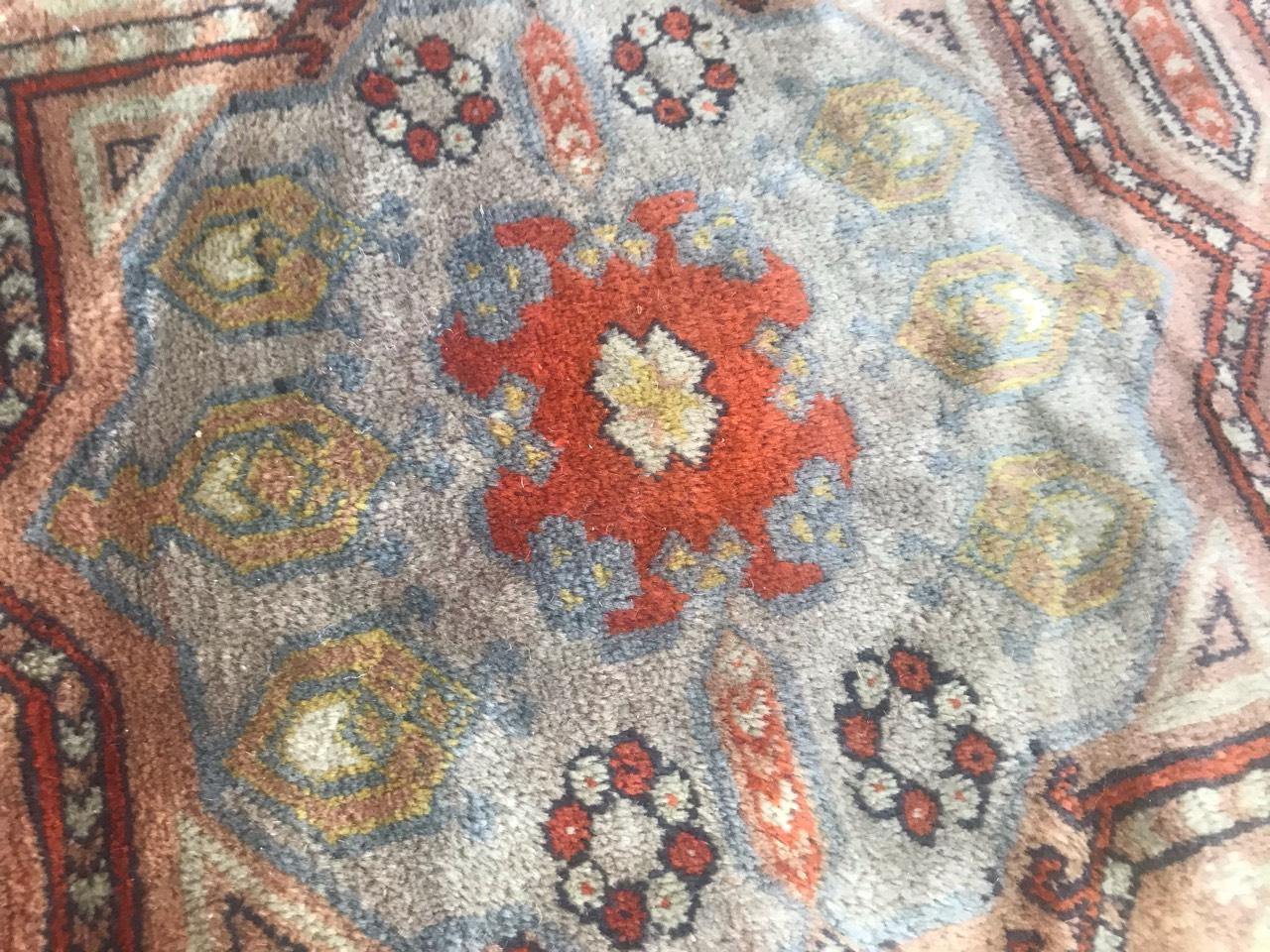 Beautiful Vintage Geometrical Design Turkmen Rug 2