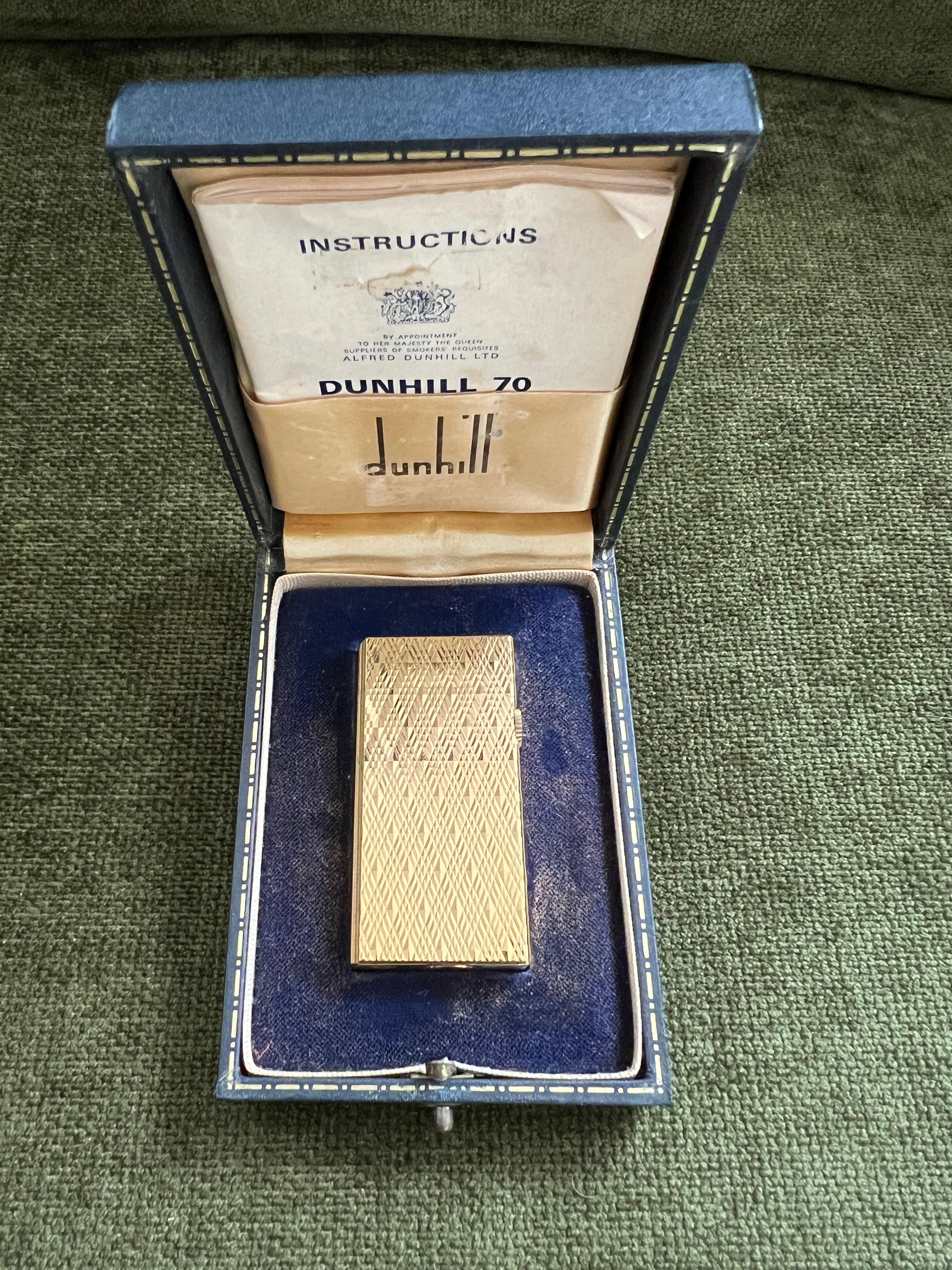 Beautiful Vintage Gold Platted 1960s Circa Dunhill Lighter  5
