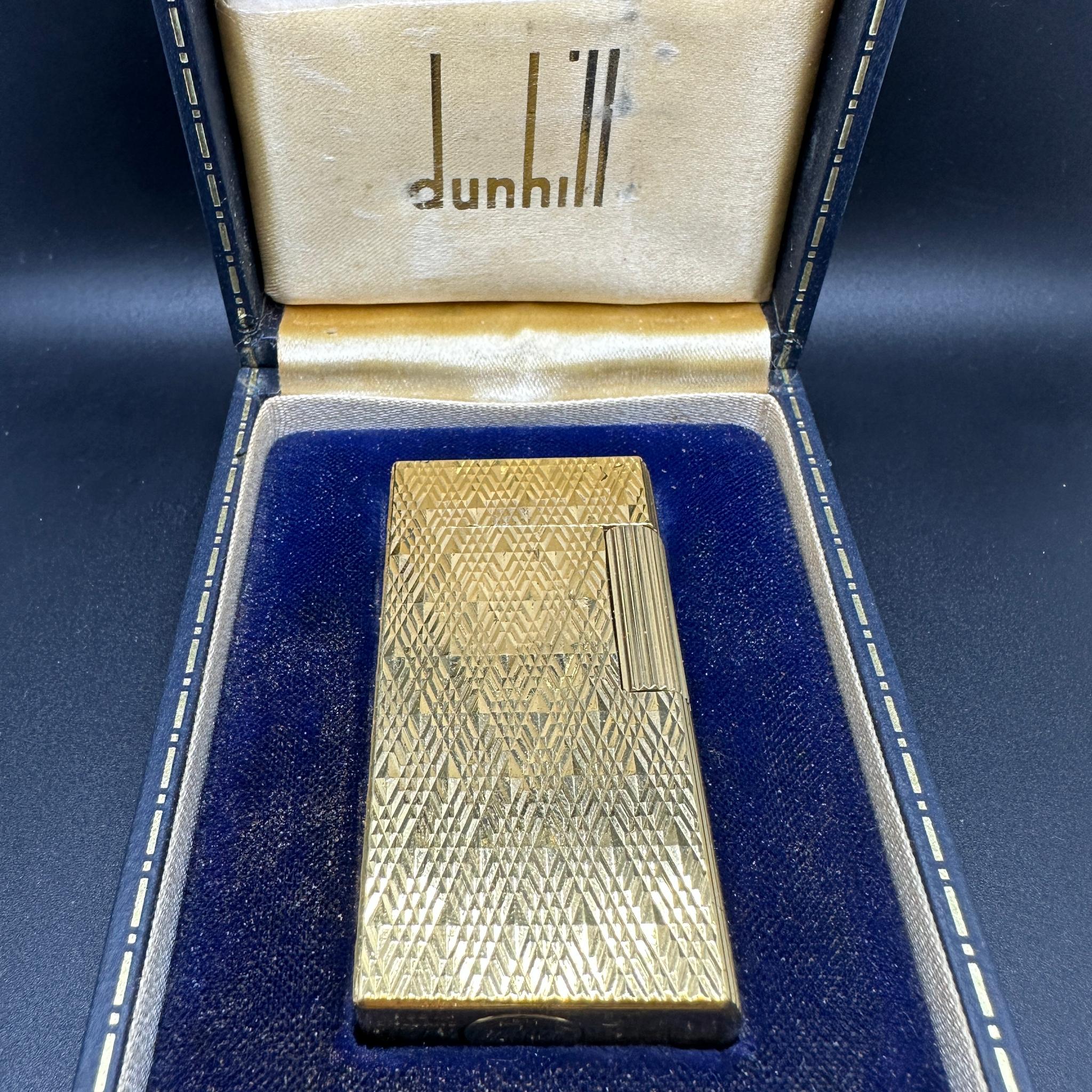 Beautiful Vintage Gold Platted 1960s Circa Dunhill Lighter In Excellent Condition In New York, NY
