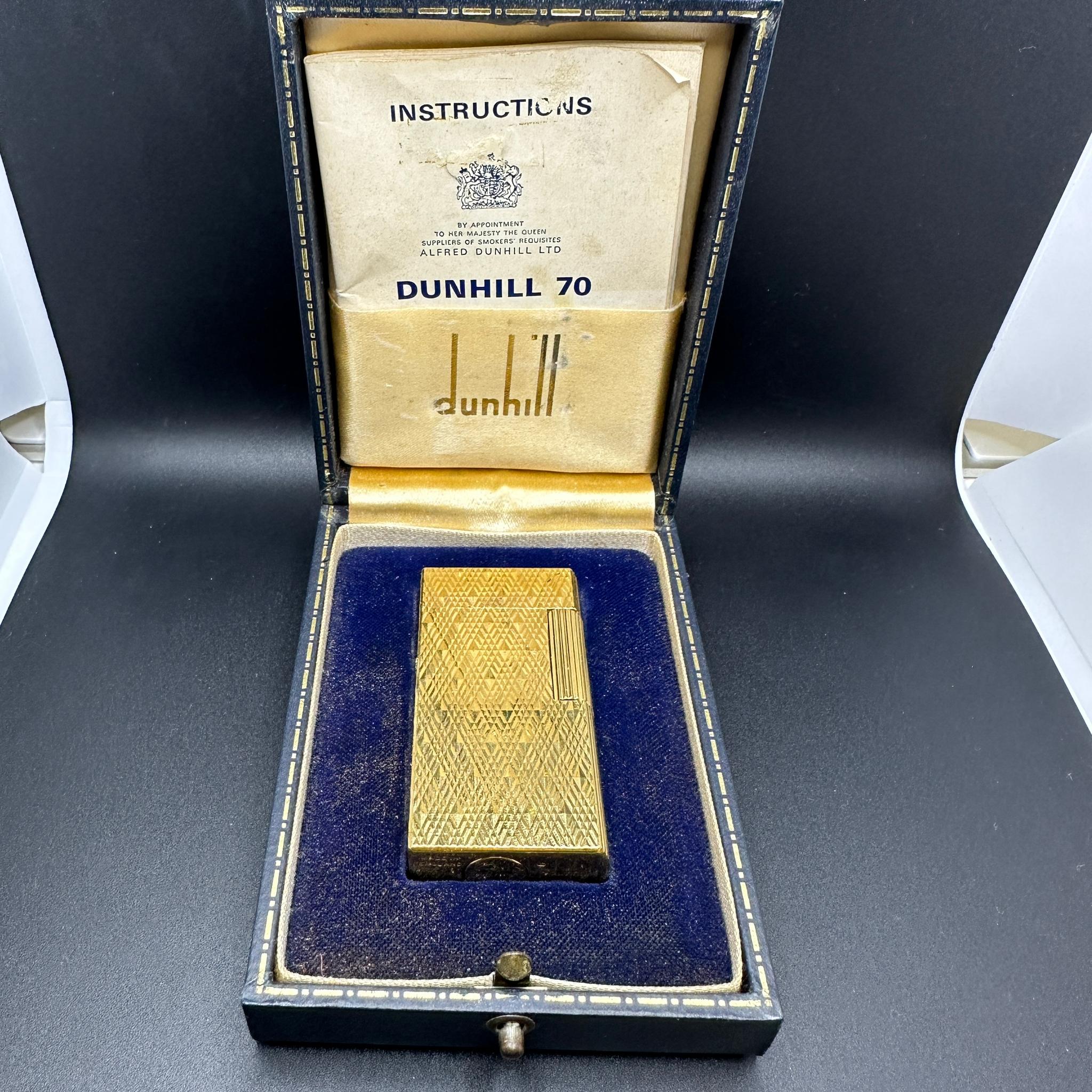 Beautiful Vintage Gold Platted 1960s Circa Dunhill Lighter  1